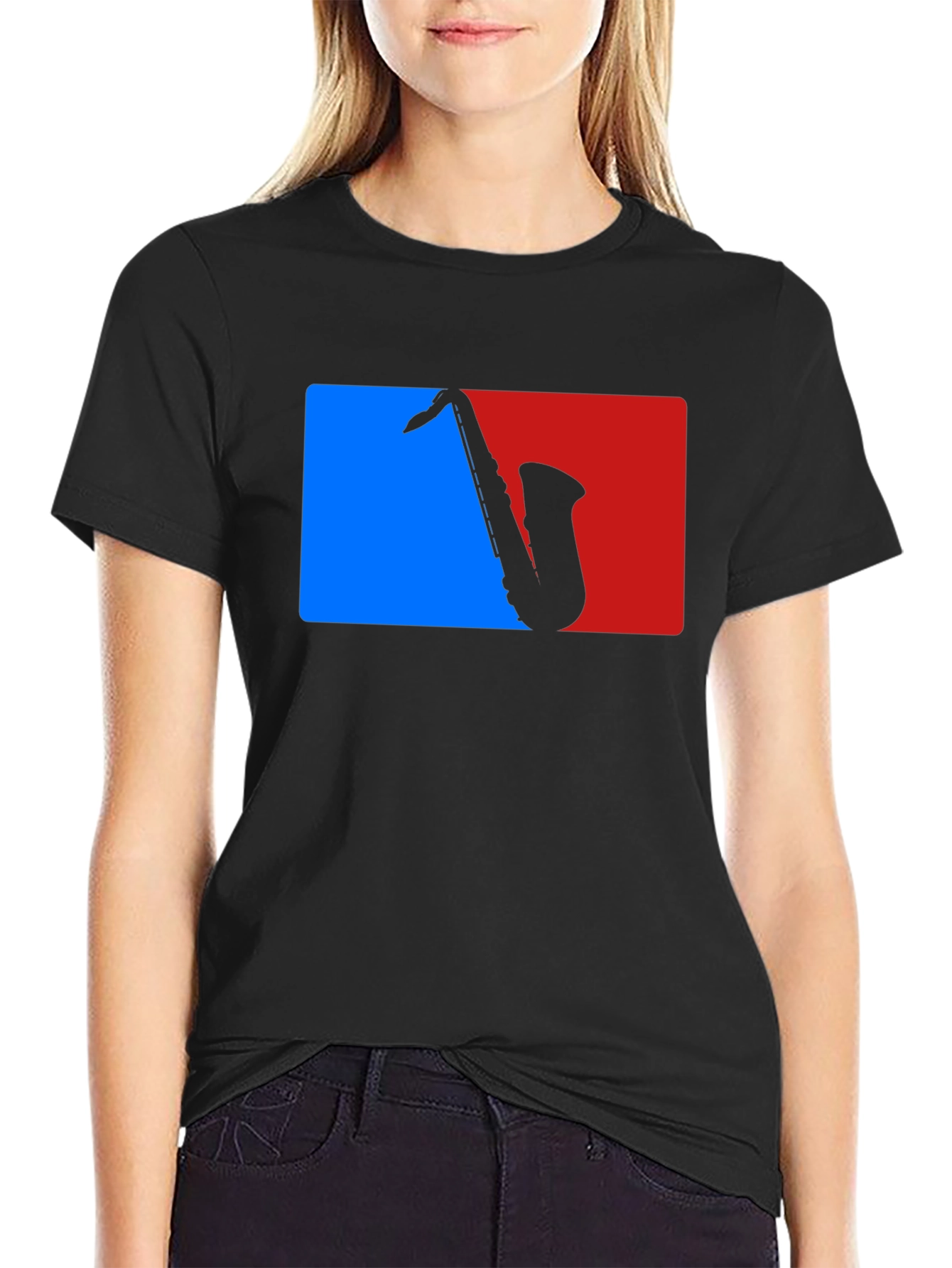 Saxophone Silhouette Graphic Tee - Music Lovers T-Shirt