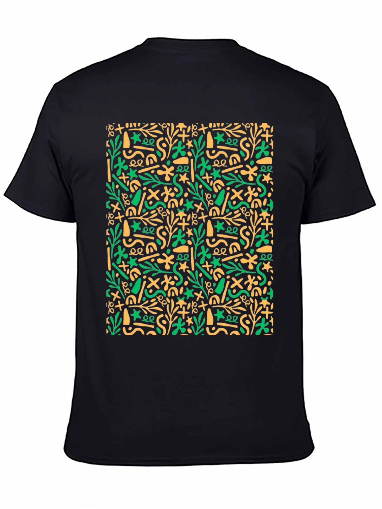 Abstract Pattern Black T-Shirt
