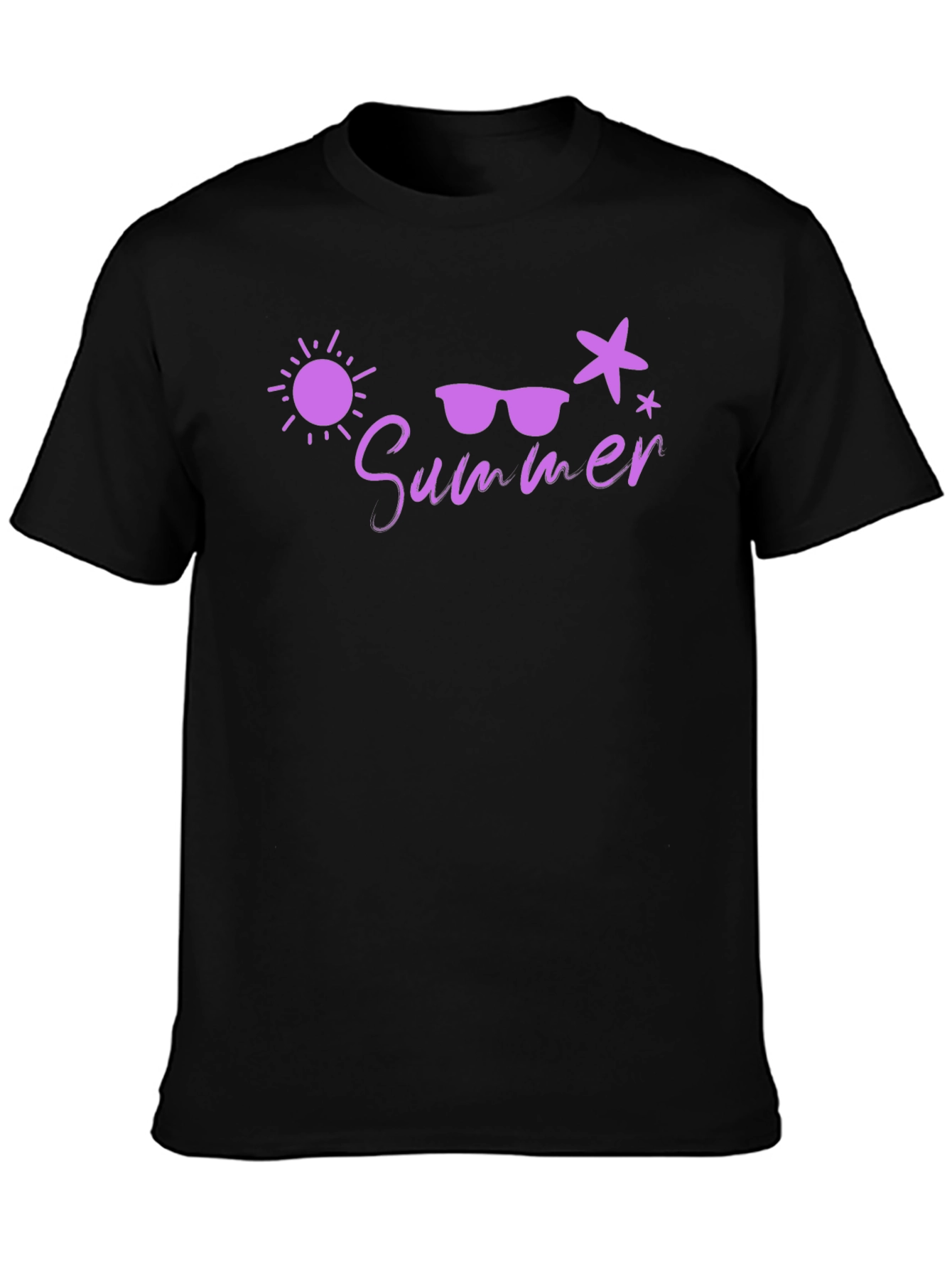 Summer Vibes Graphic Tee - Black