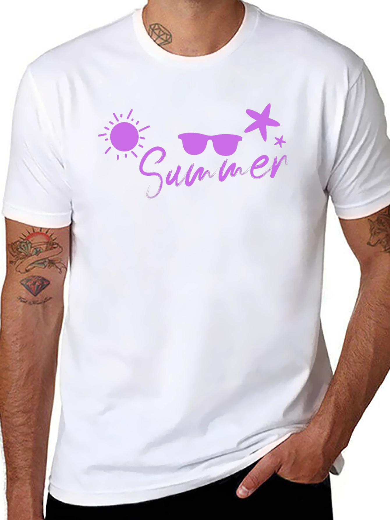 Summer Vibes Graphic Tee - Black