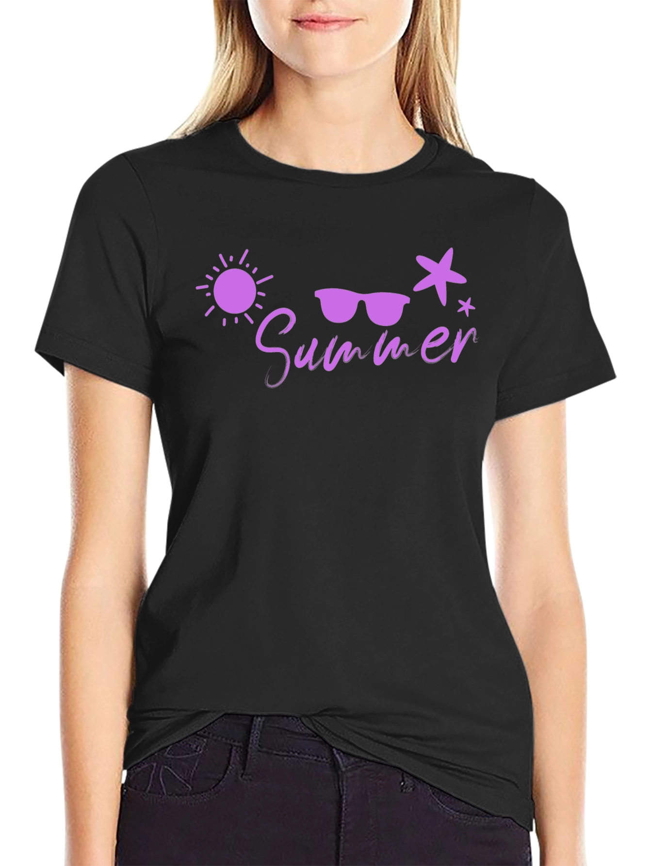 Summer Vibes Graphic Tee - Black