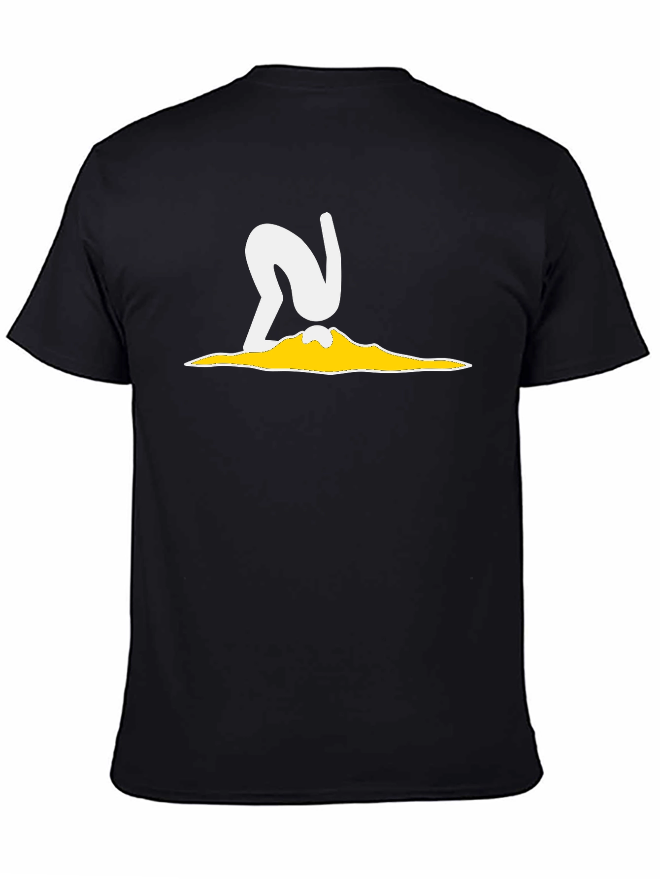 Abstract Graphic T-Shirt - Black Cotton Blend