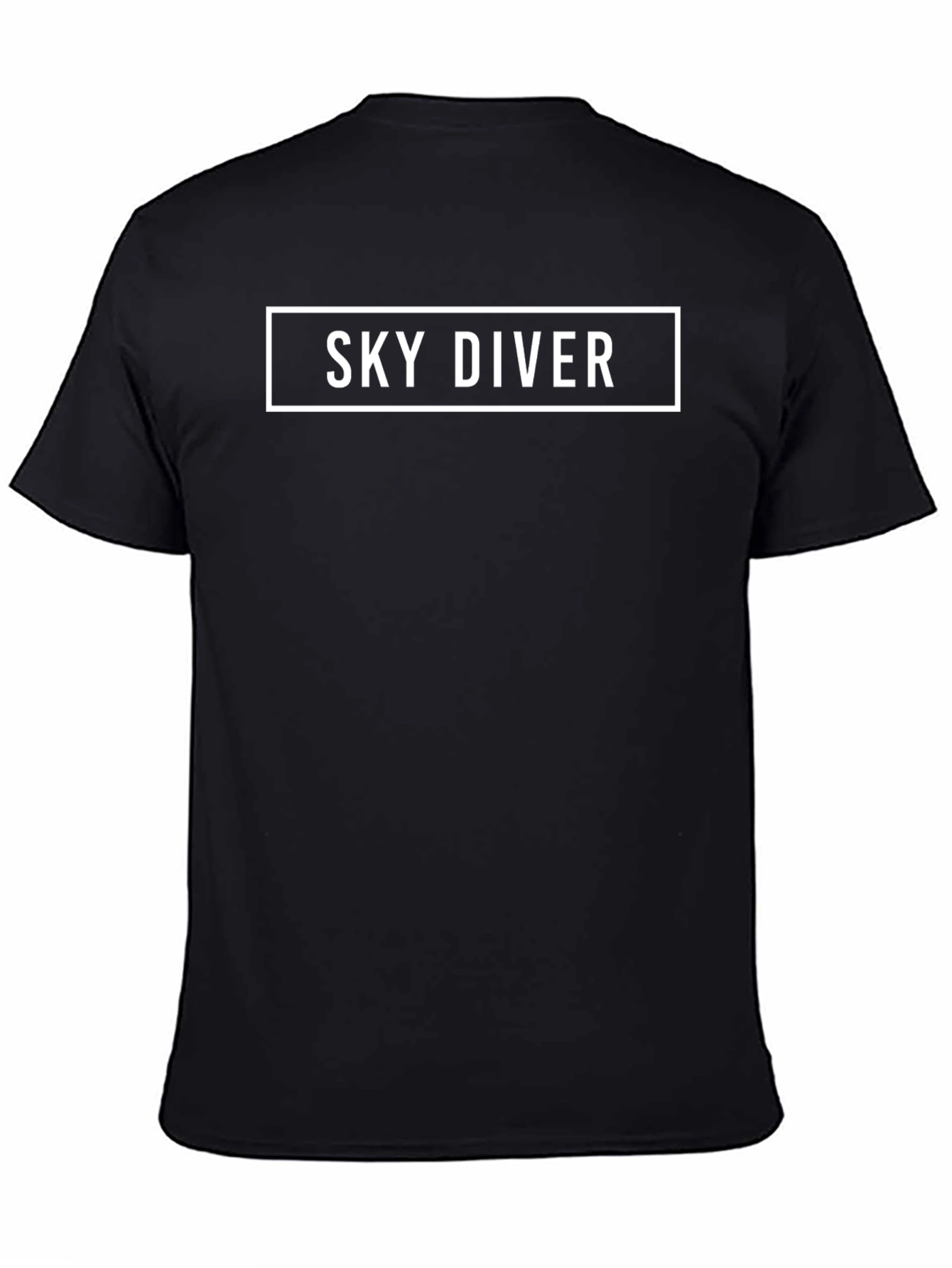 Sky Diver Graphic Tee - Black Cotton T-Shirt