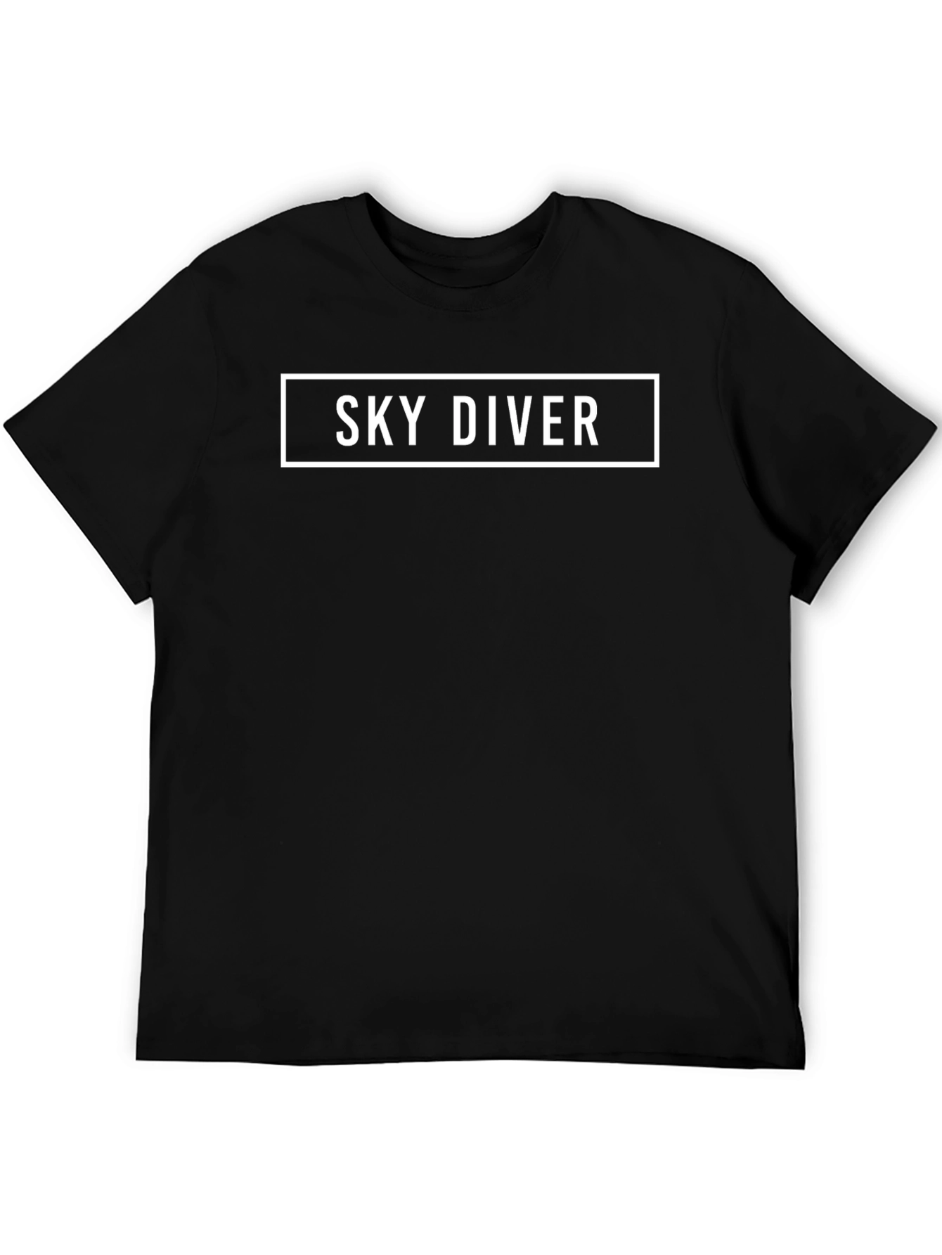 Sky Diver Graphic Tee - Black Cotton T-Shirt