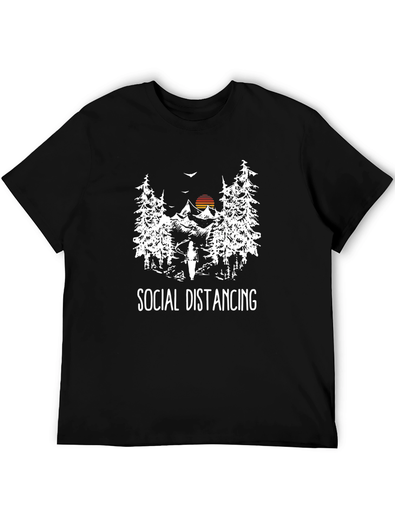 Social Distancing Outdoor Adventure Graphic T-Shirt