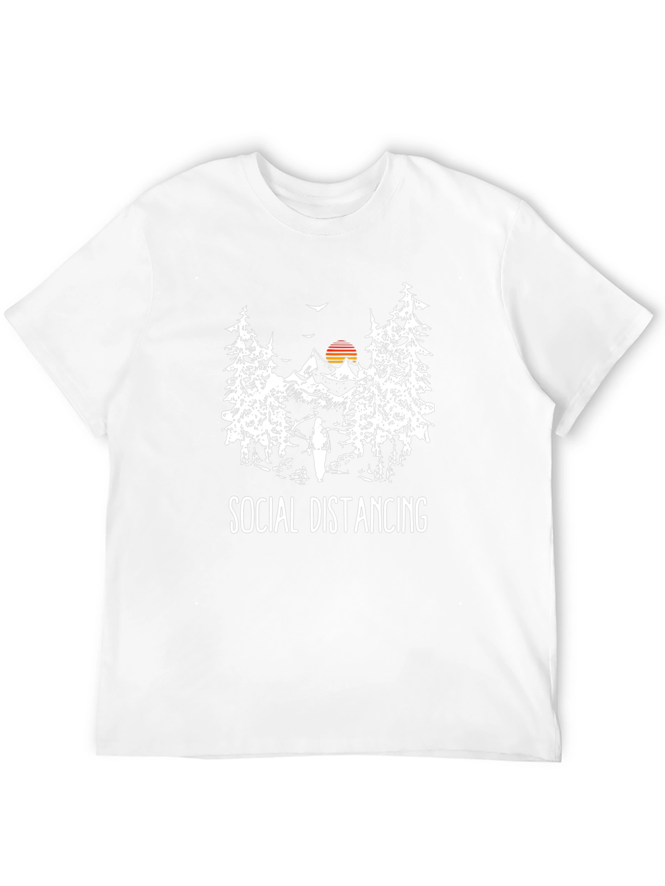 Social Distancing Outdoor Adventure Graphic T-Shirt