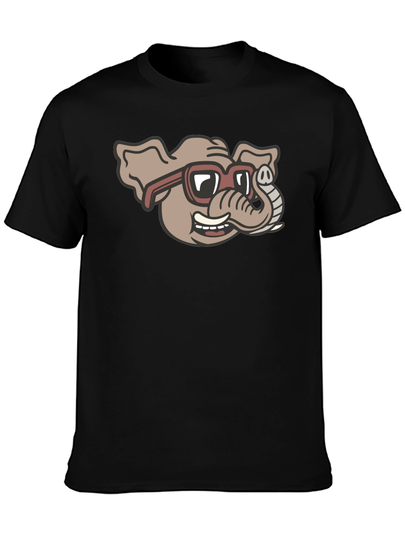 Cool Elephant in Shades Graphic T-Shirt