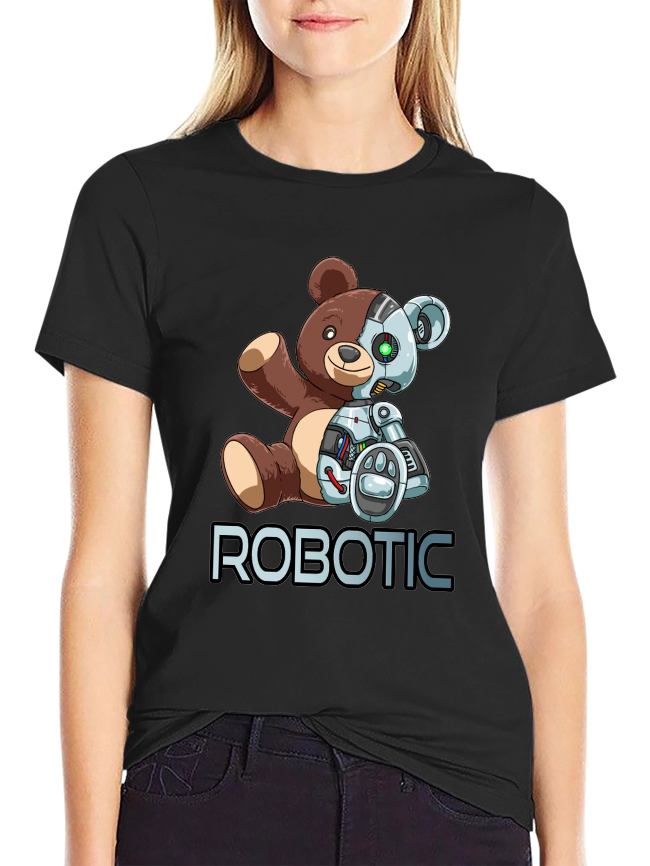 Robotic Teddy Bear Graphic T-Shirt