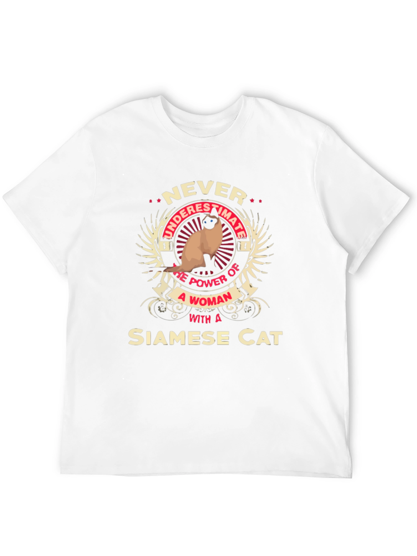 Siamese Cat Woman Power T-Shirt