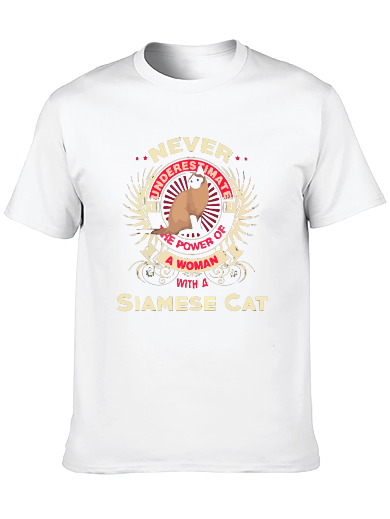 Siamese Cat Woman Power T-Shirt
