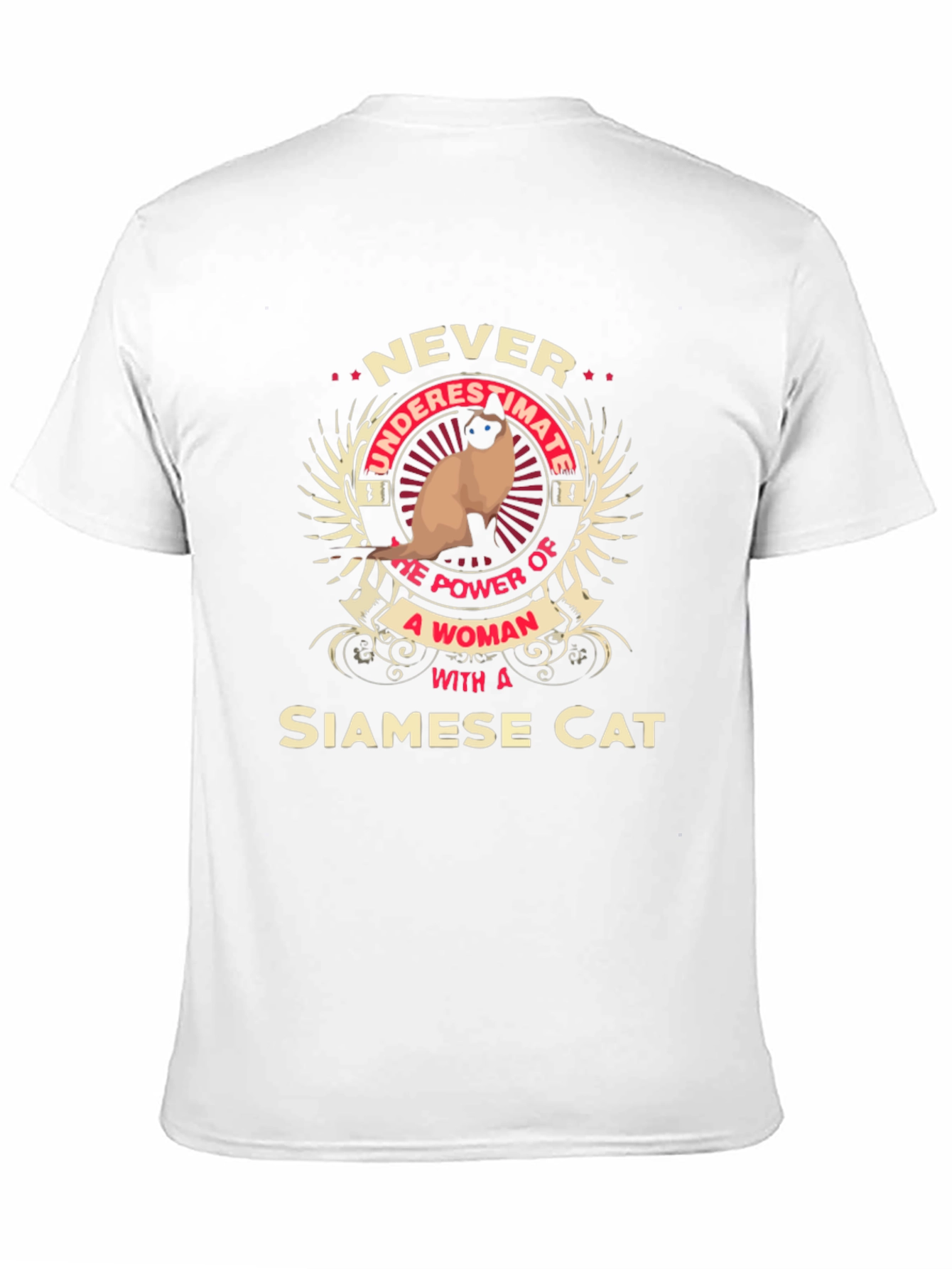Siamese Cat Woman Power T-Shirt