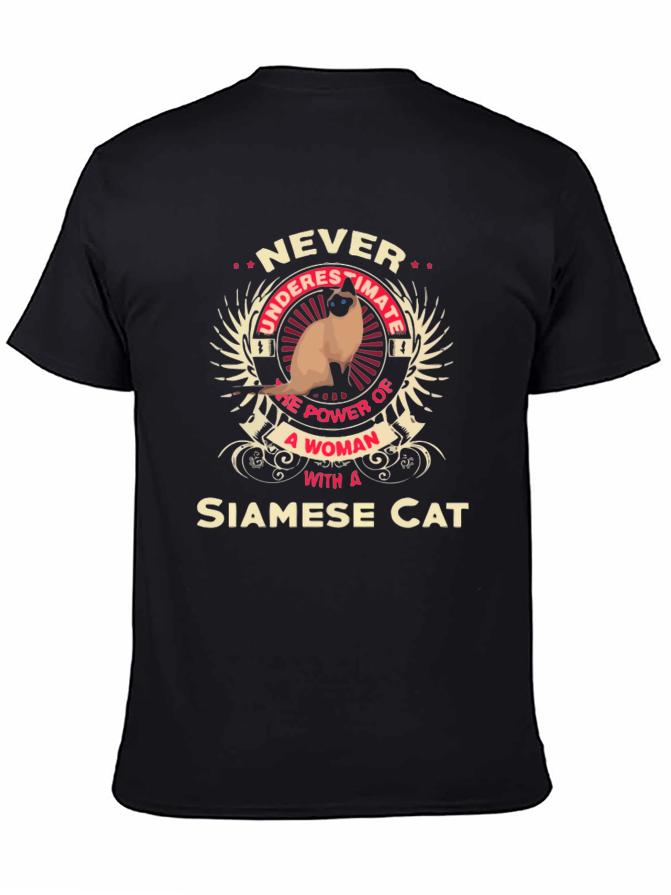 Siamese Cat Woman Power T-Shirt