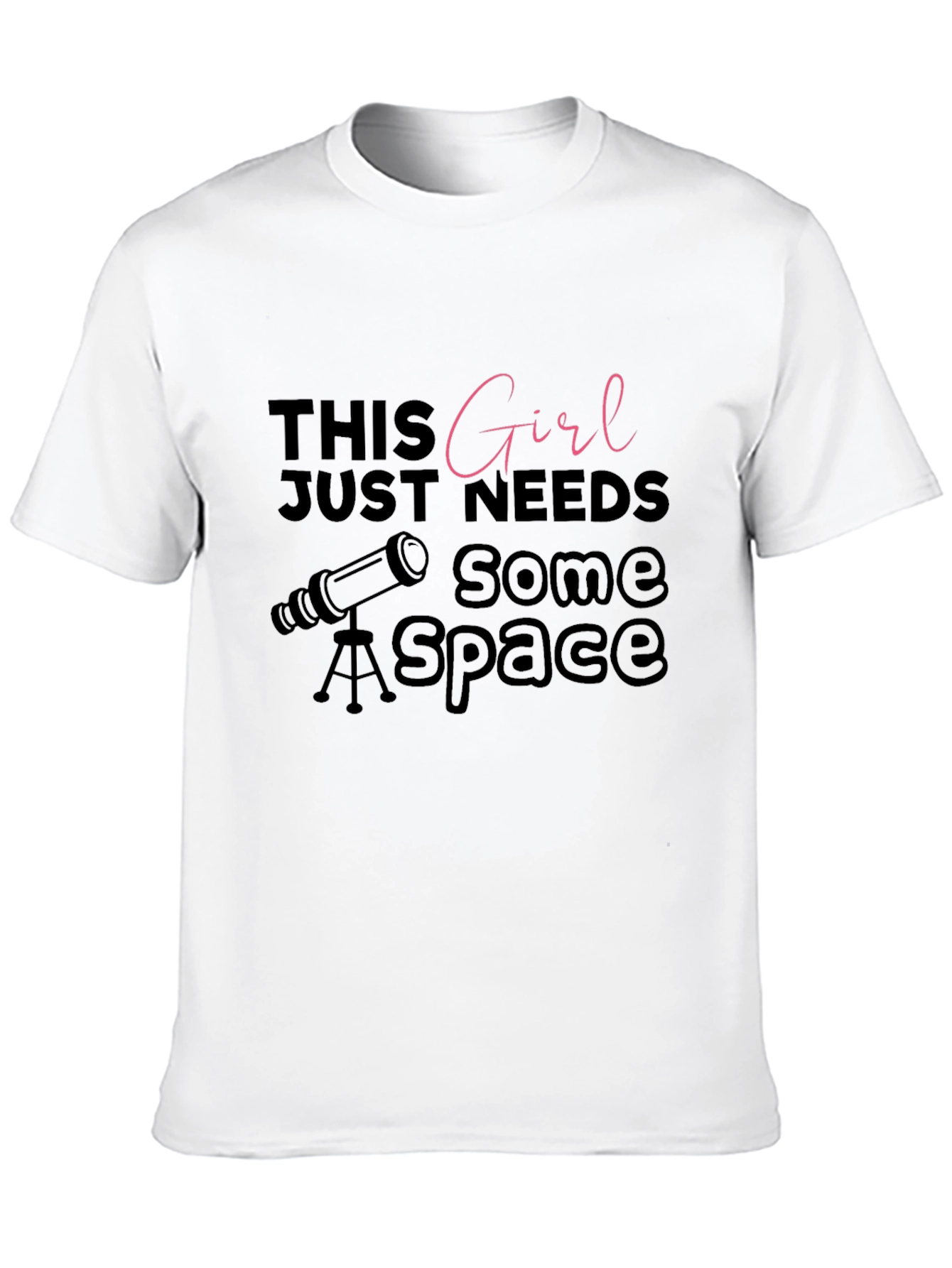 This Girl Needs Space Black Graphic Tee