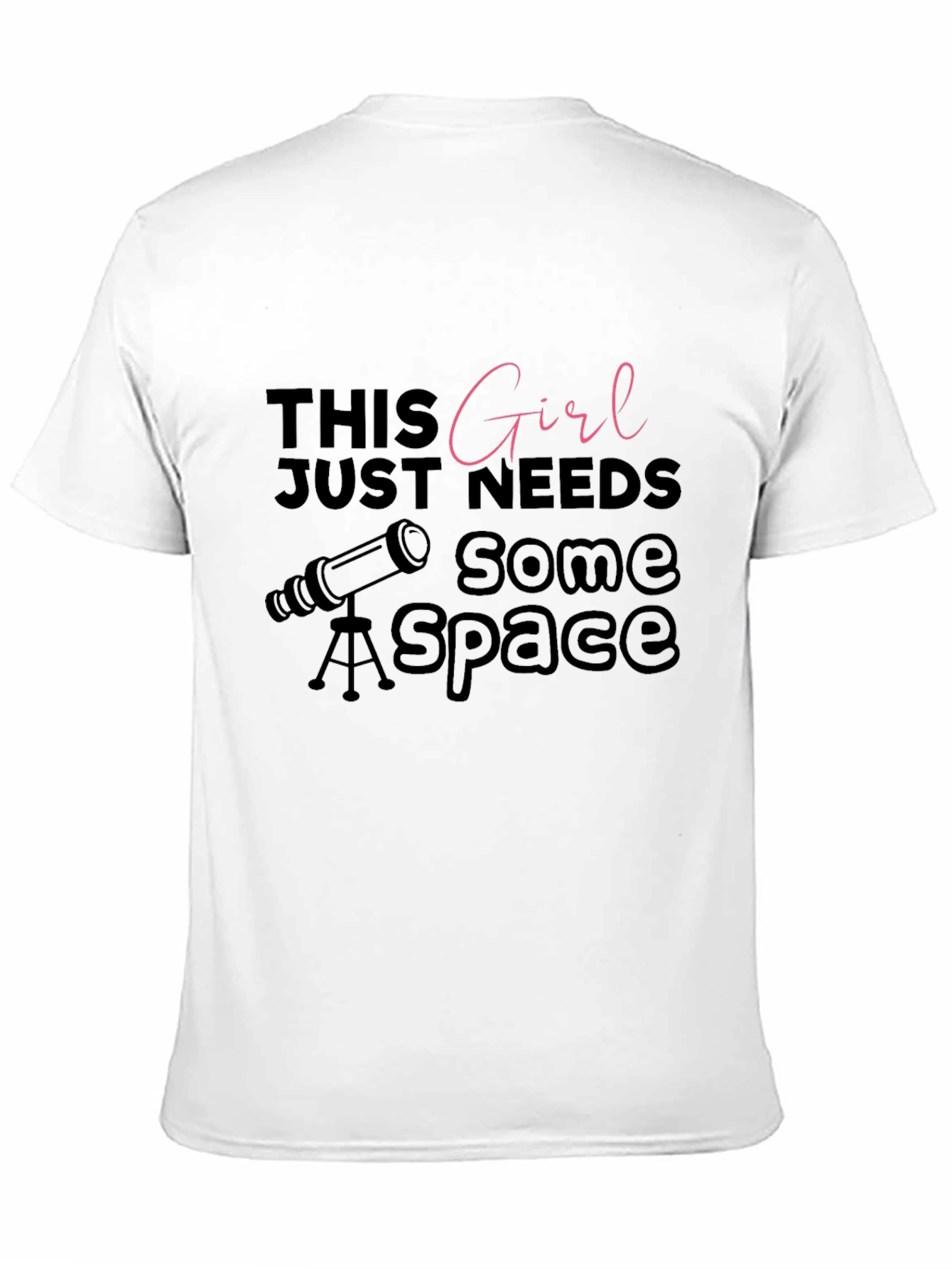 This Girl Needs Space Black Graphic Tee