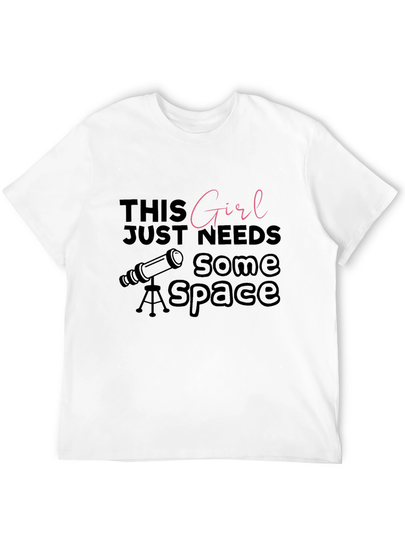 This Girl Needs Space Black Graphic Tee