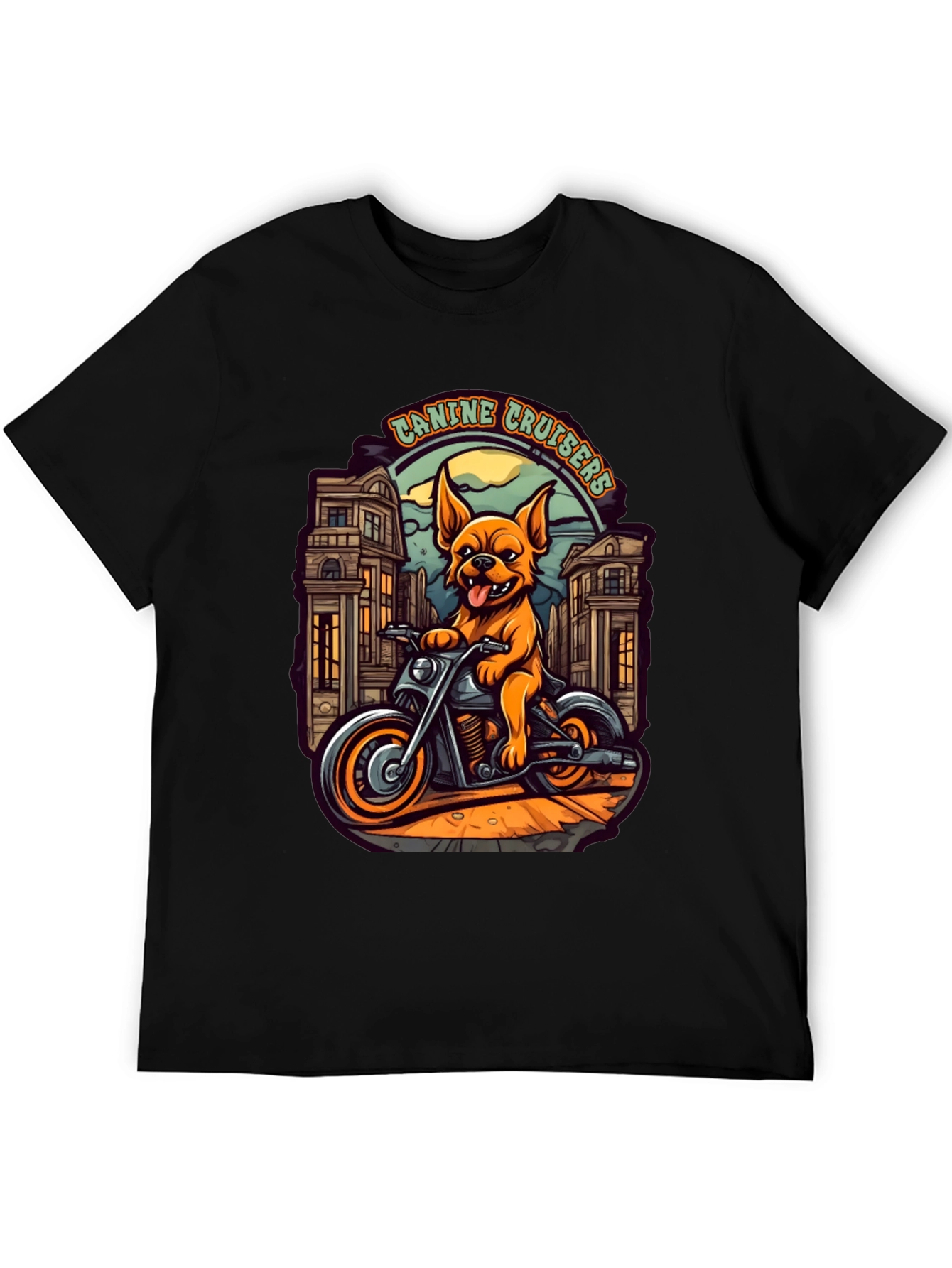Canine Cruisers Black Graphic T-Shirt