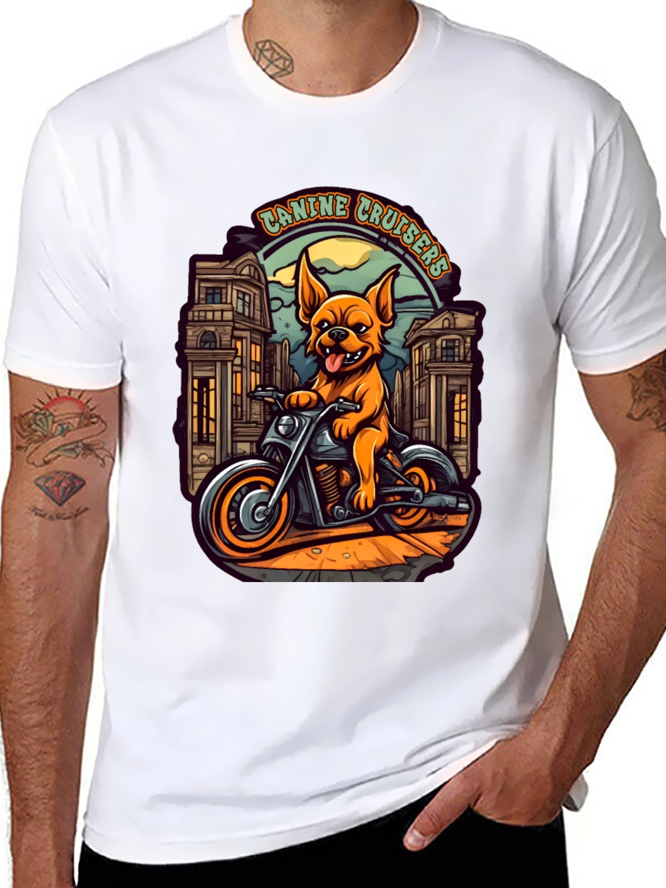 Canine Cruisers Black Graphic T-Shirt