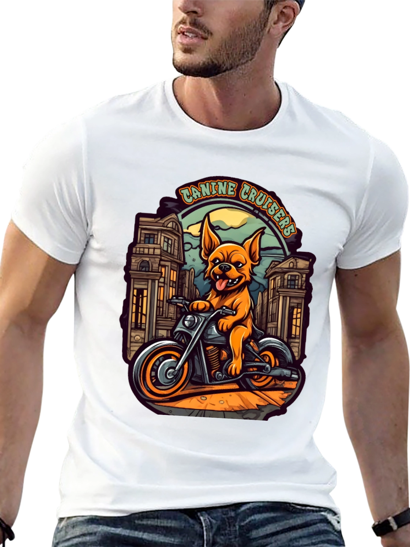 Canine Cruisers Black Graphic T-Shirt