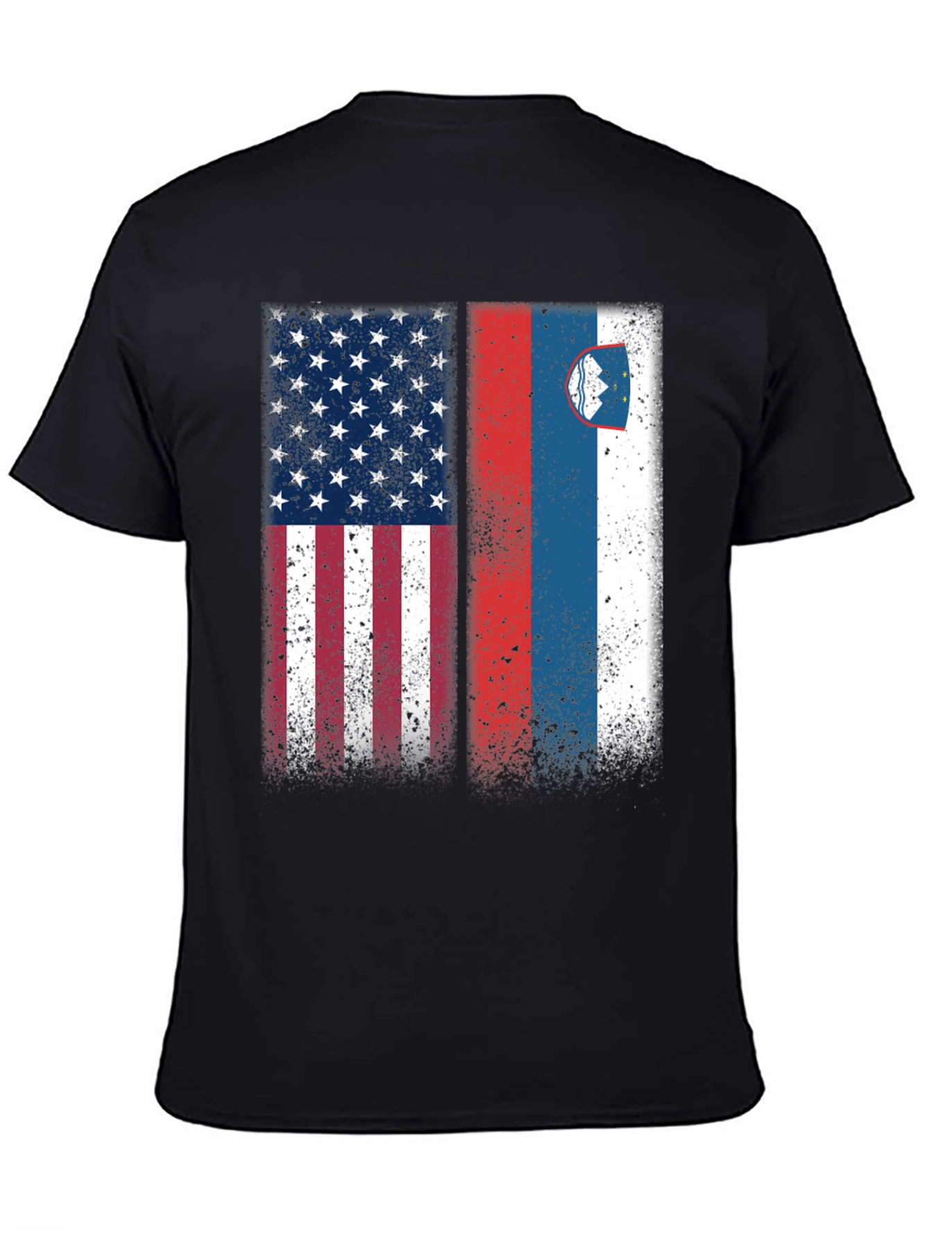 USA & Slovenia Flag T-Shirt Patriotic Pride Tee