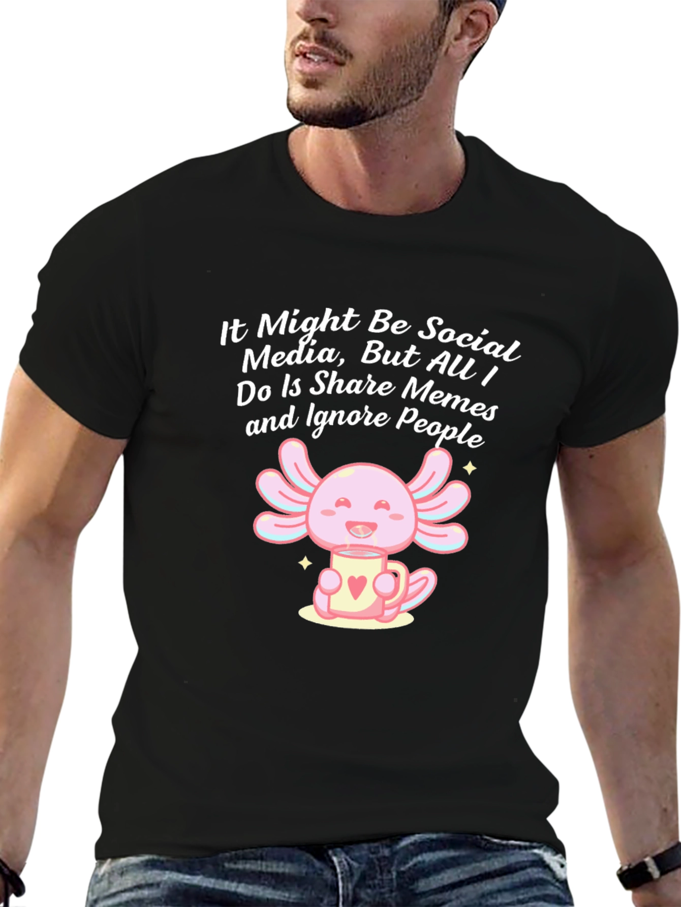 Social Media Meme Axolotl T-Shirt