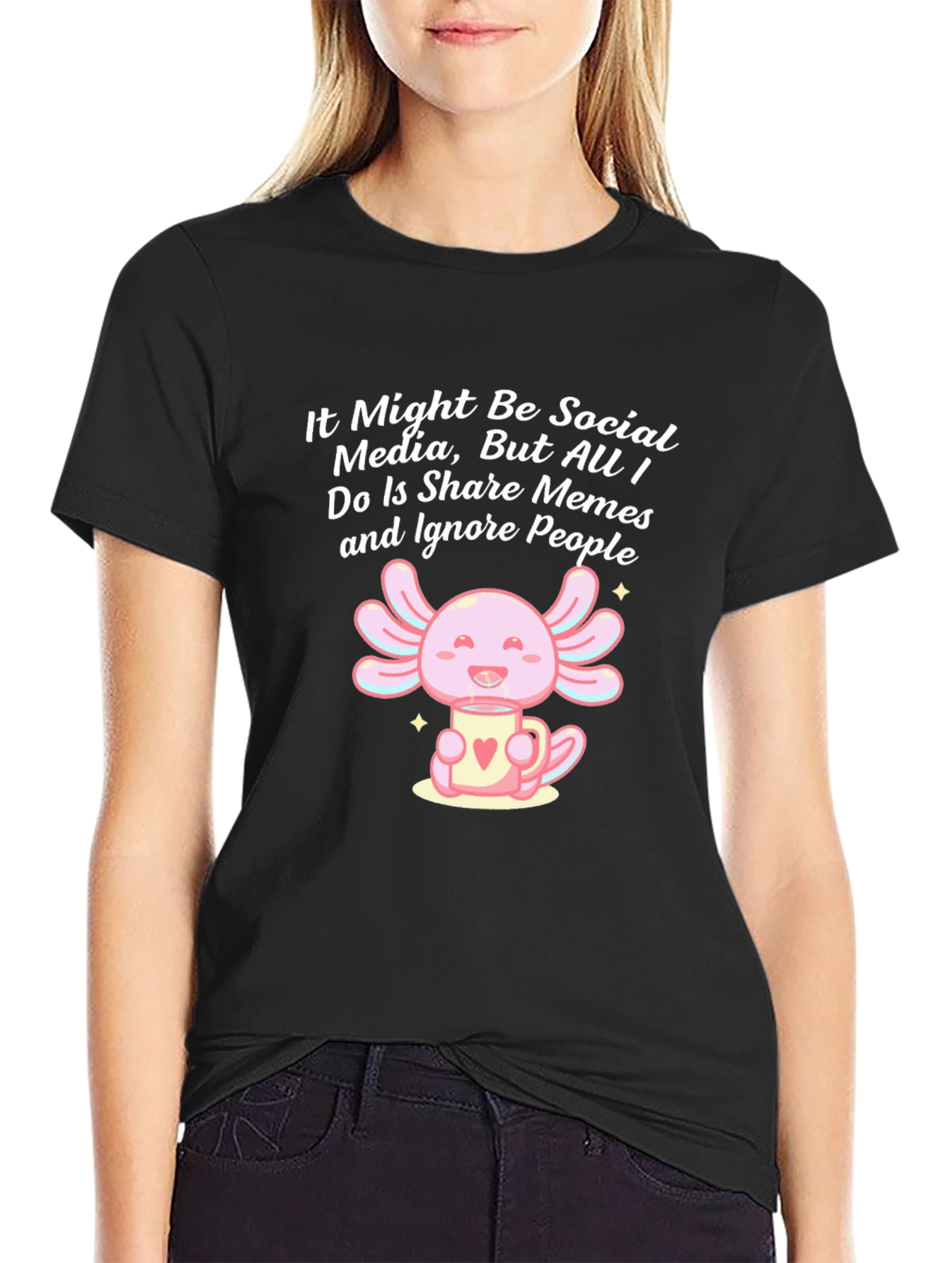 Social Media Meme Axolotl T-Shirt