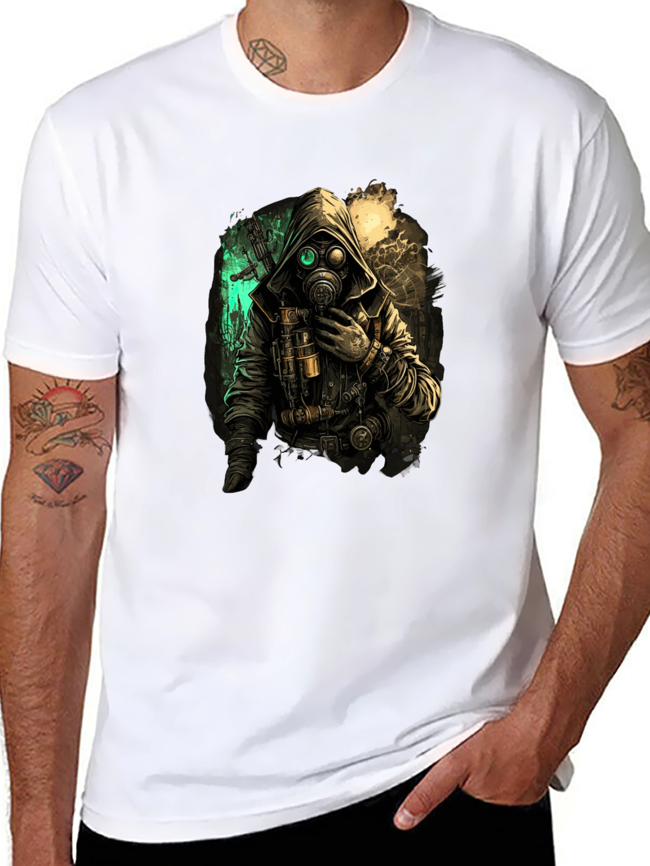 Steampunk Gas Mask Graphic Tee