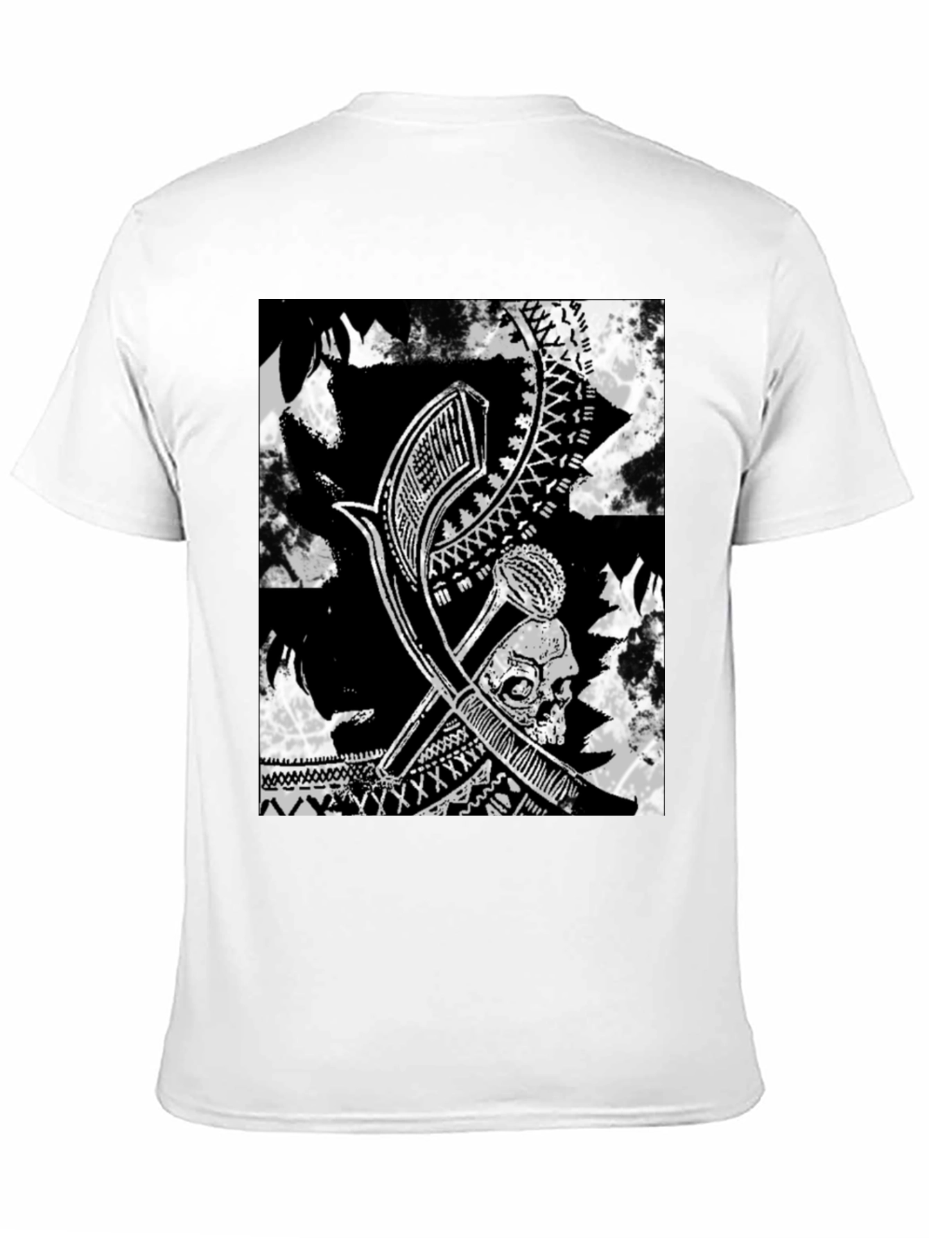 Tribal Skull Graphic Black T-Shirt