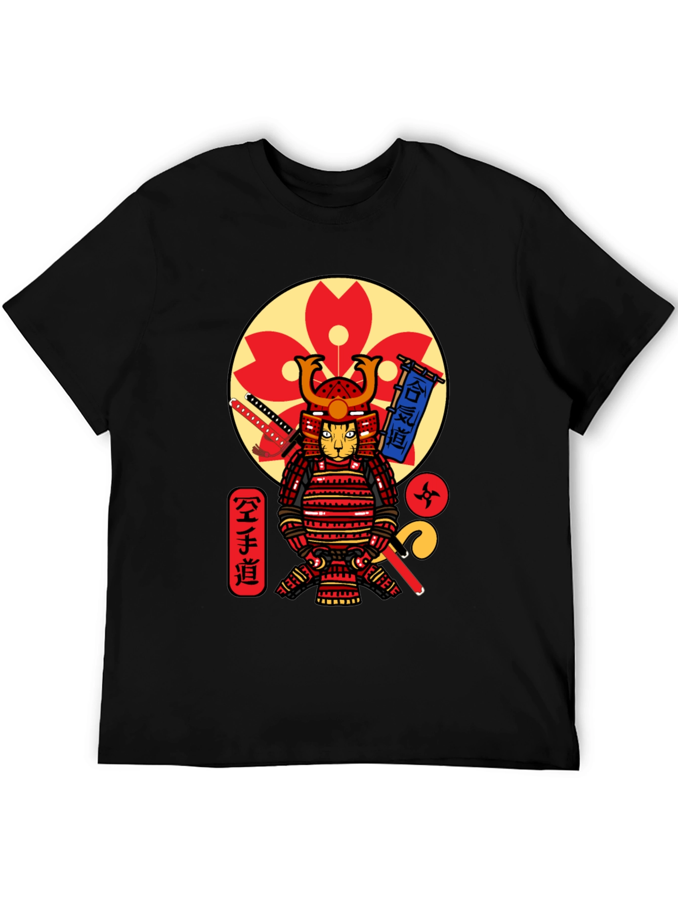 Samurai Cat T-Shirt - Cool Graphic Tee