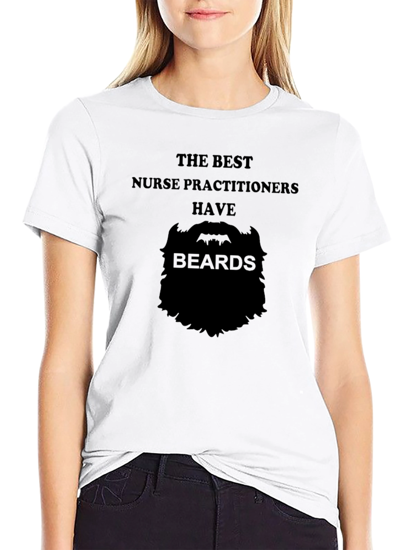 Bearded Nurse Practitioner T-Shirt - Black
