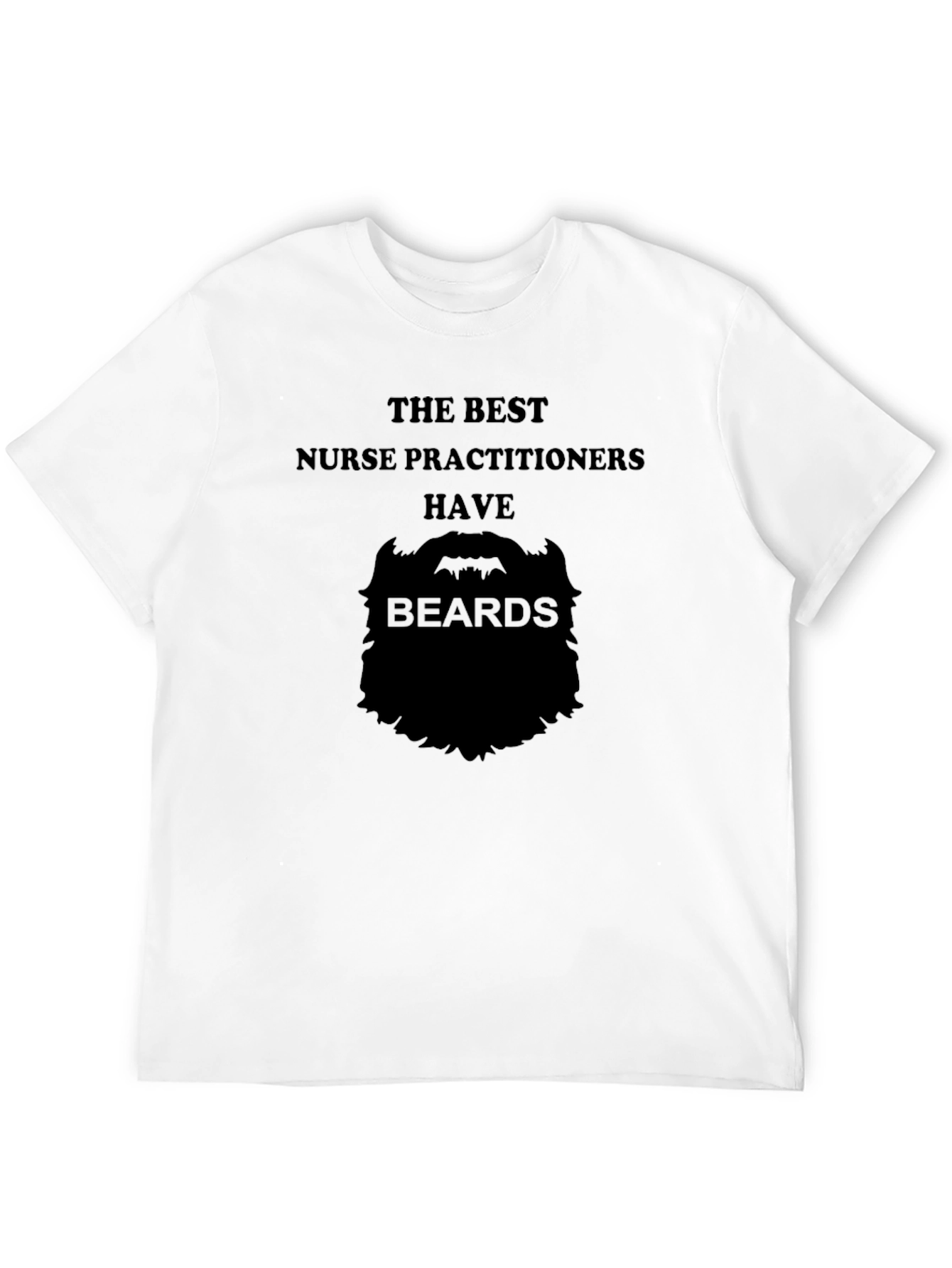 Bearded Nurse Practitioner T-Shirt - Black