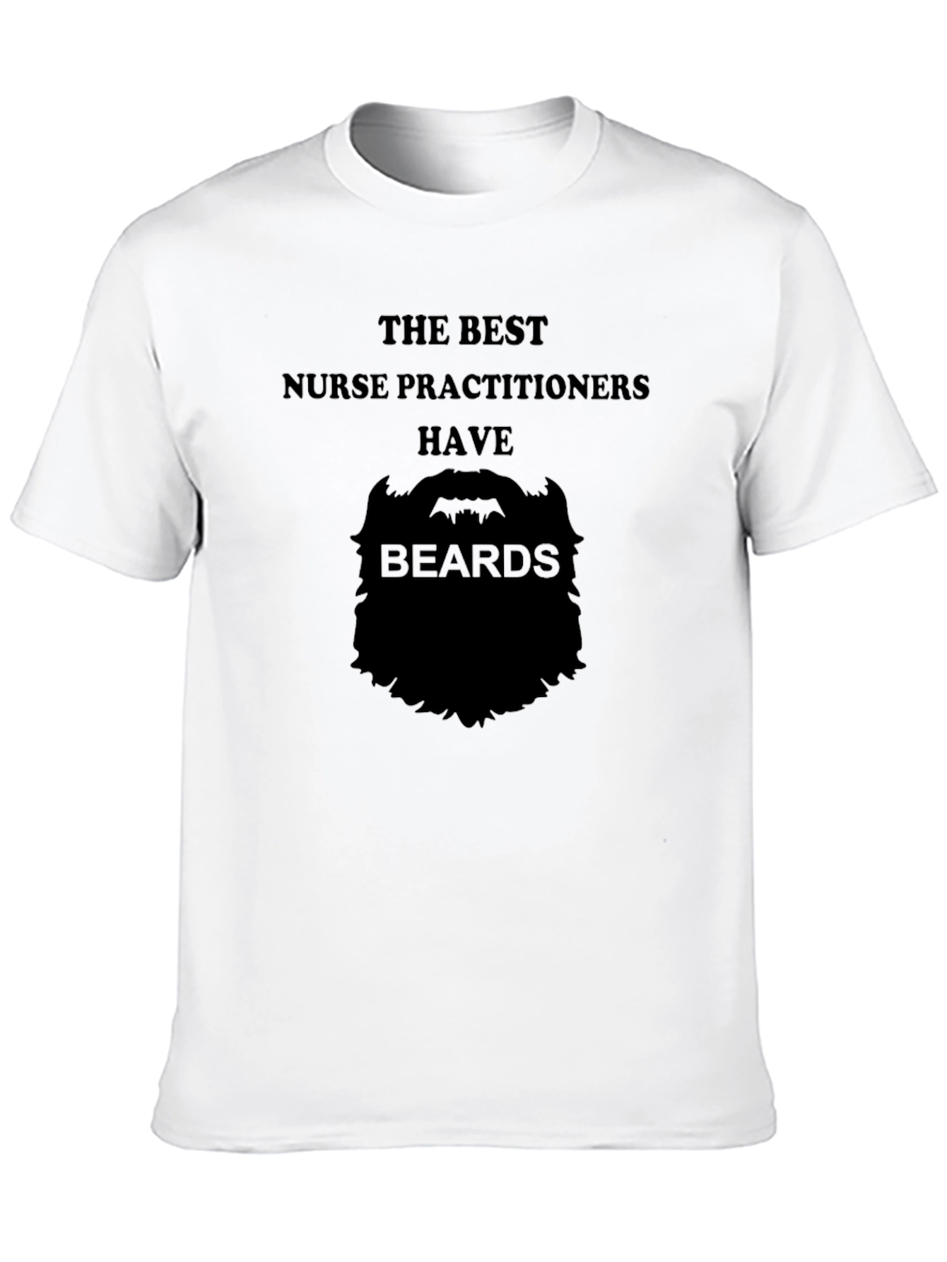 Bearded Nurse Practitioner T-Shirt - Black