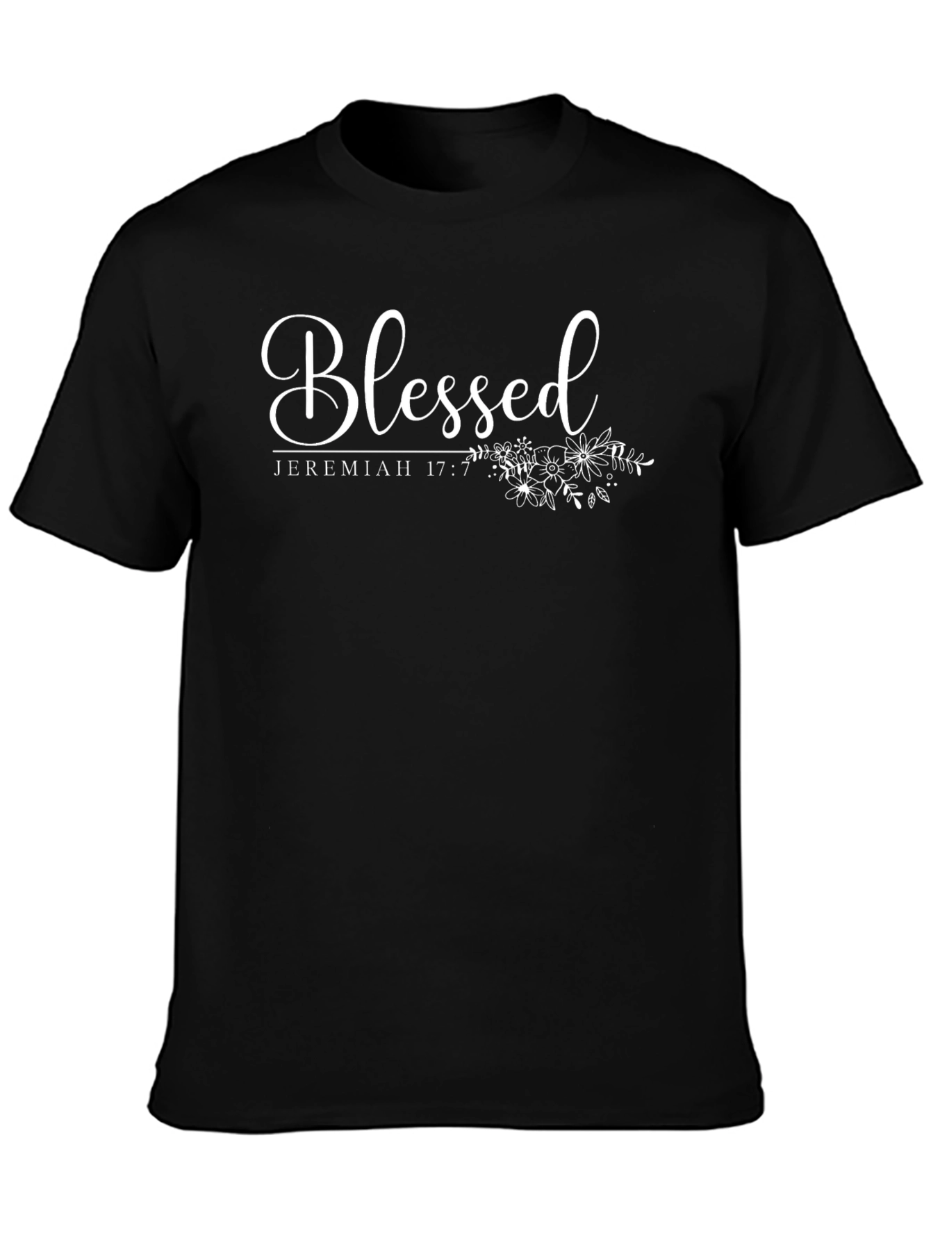 Blessed Jeremiah 17:7 Black T-Shirt