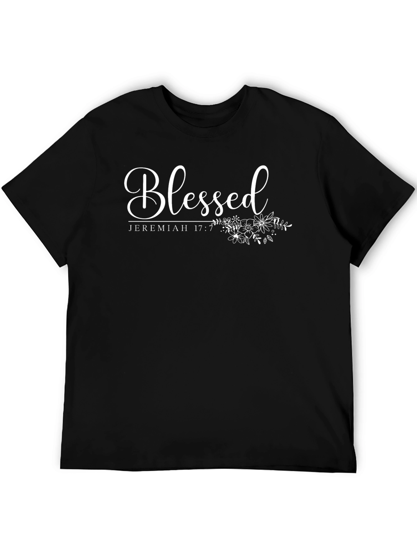 Blessed Jeremiah 17:7 Black T-Shirt
