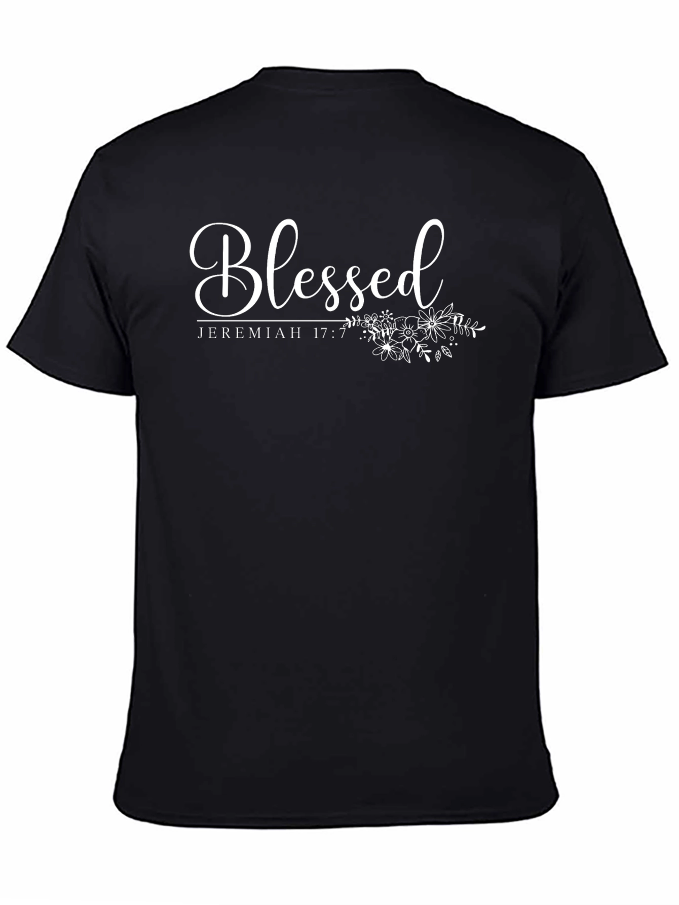 Blessed Jeremiah 17:7 Black T-Shirt