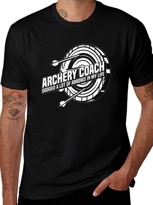 Archery Coach Arrow Dodge Graphic Tee
