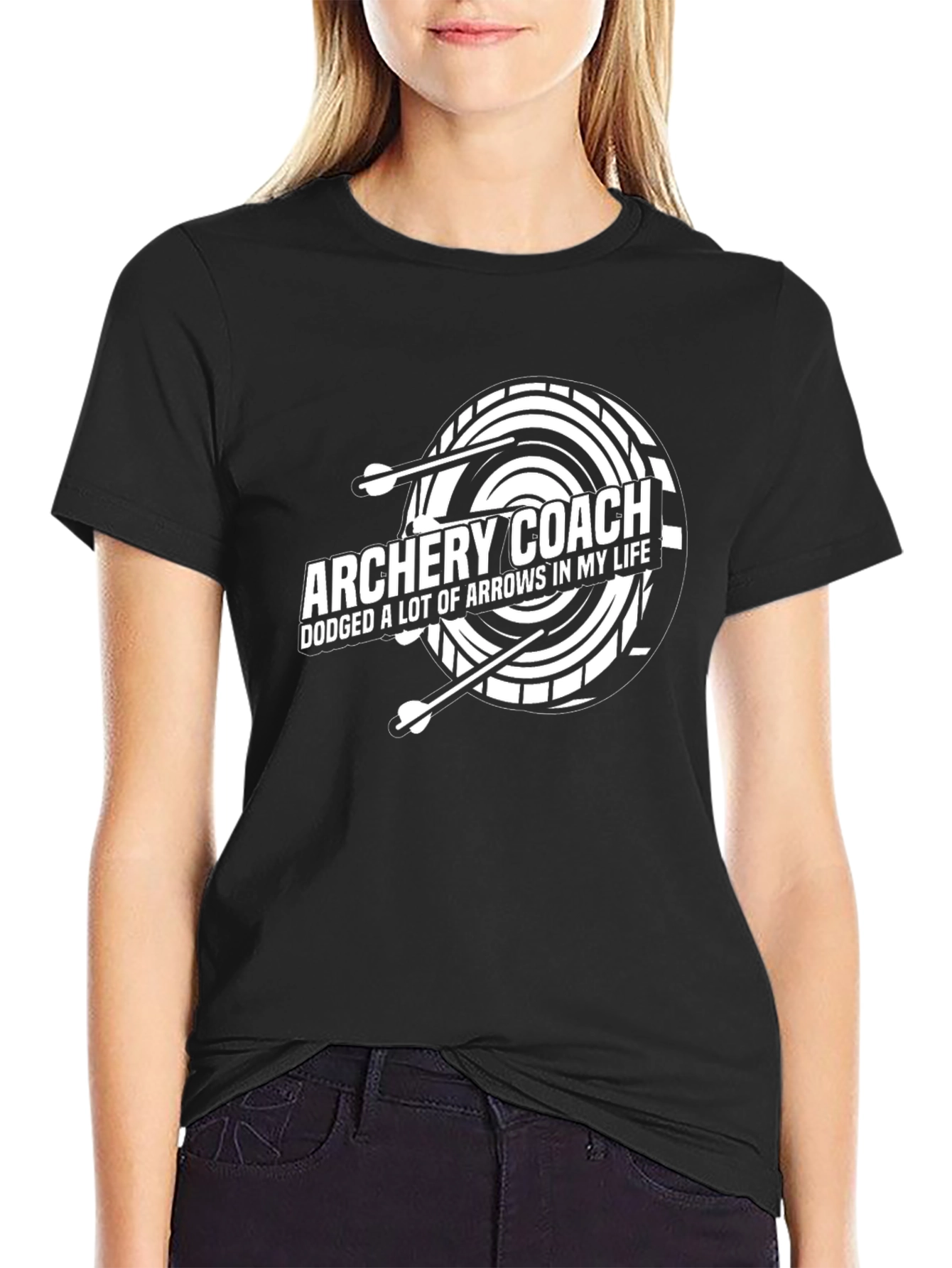Archery Coach Arrow Dodge Graphic Tee