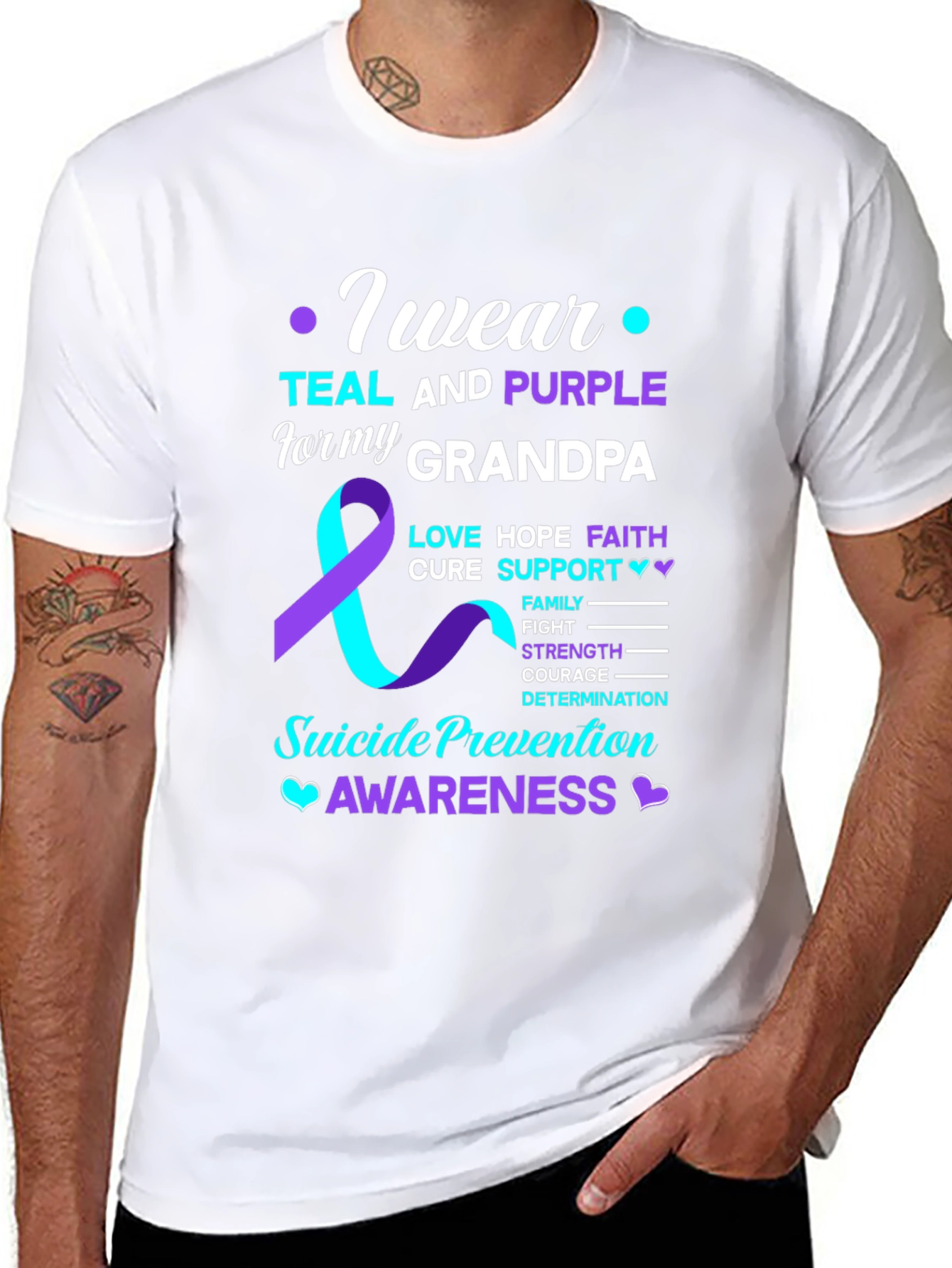 Teal and Purple Suicide Awareness T-Shirt