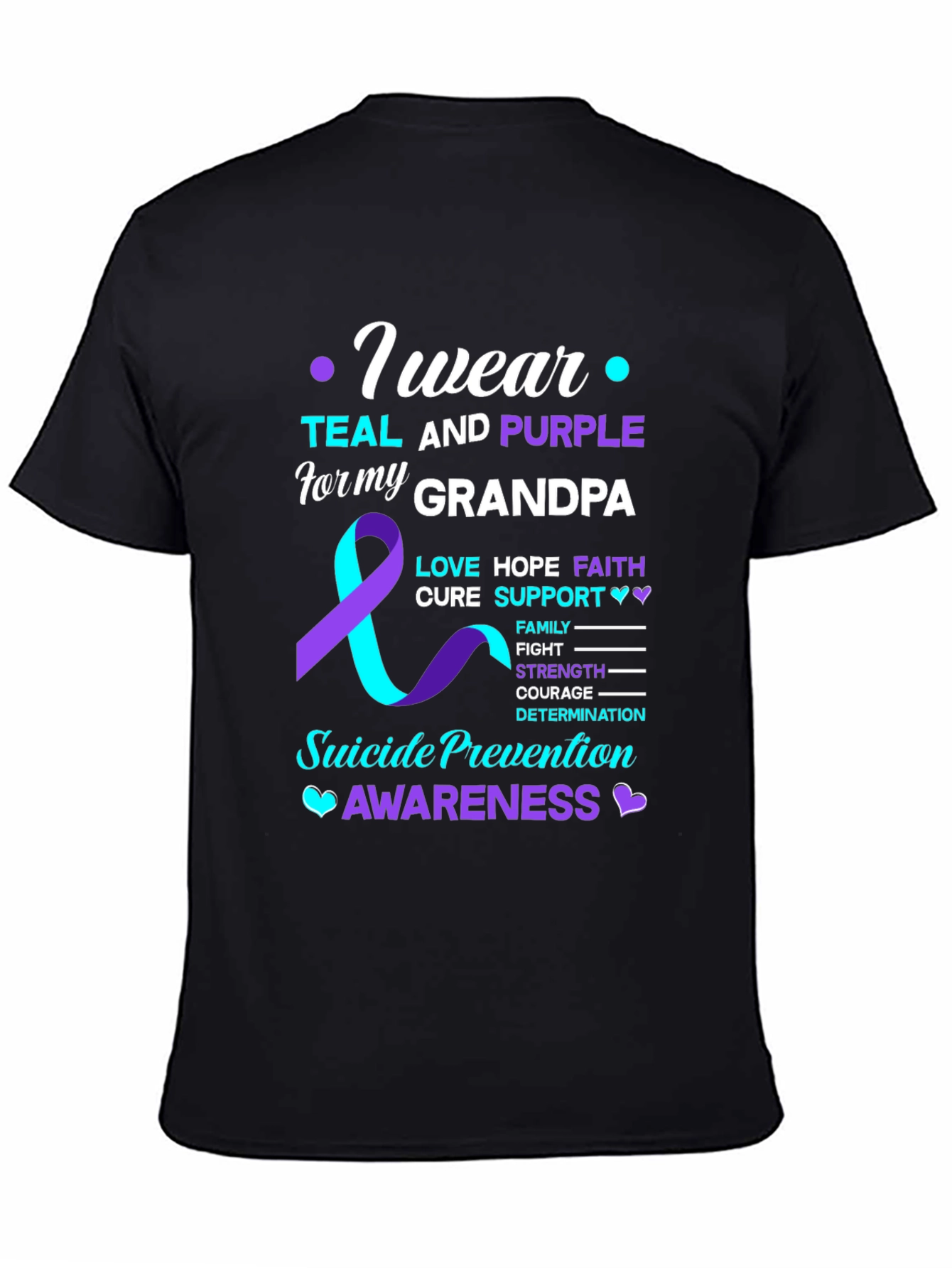 Teal and Purple Suicide Awareness T-Shirt