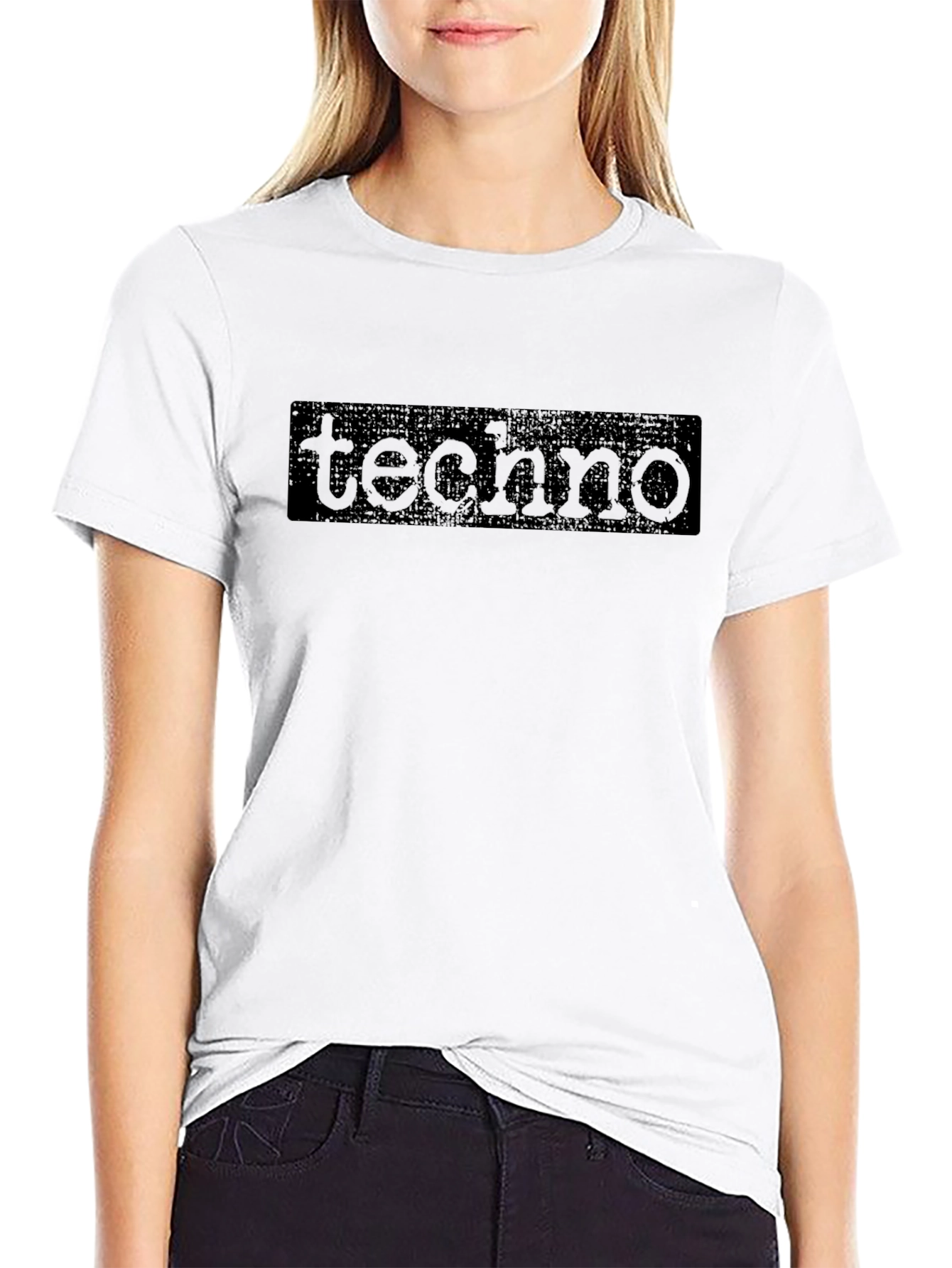 Techno Graphic Tee - Black Cotton Comfort