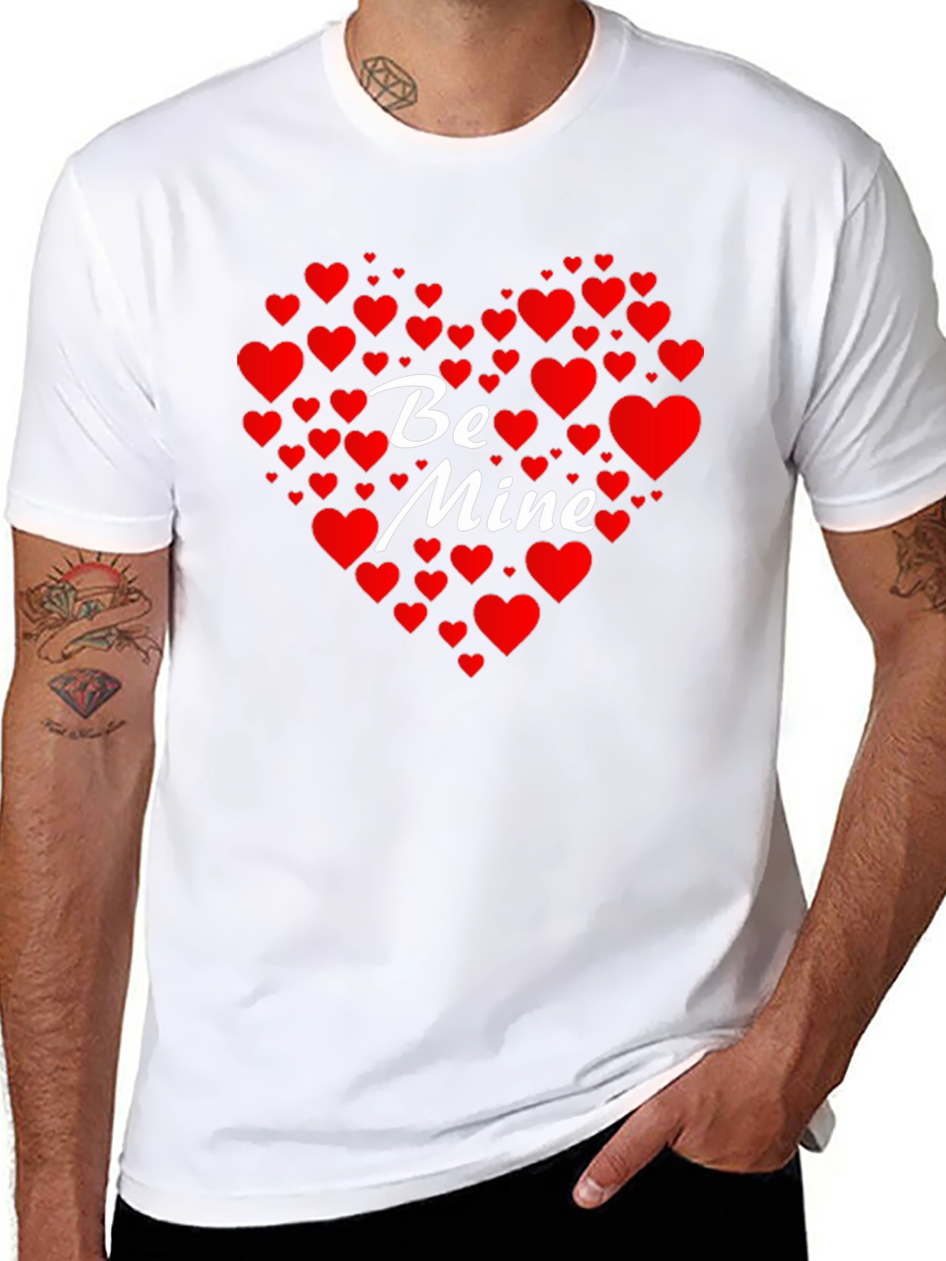 Be Mine Heart Valentines Day T-Shirt
