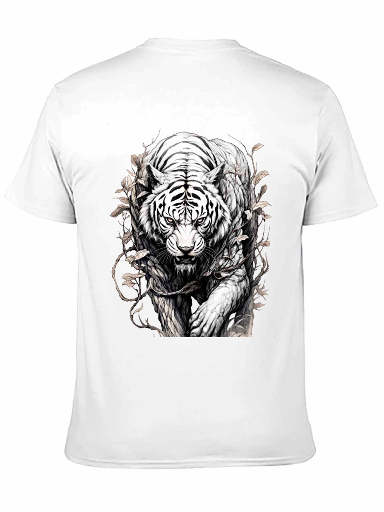 Tiger Graphic Print Black T-Shirt