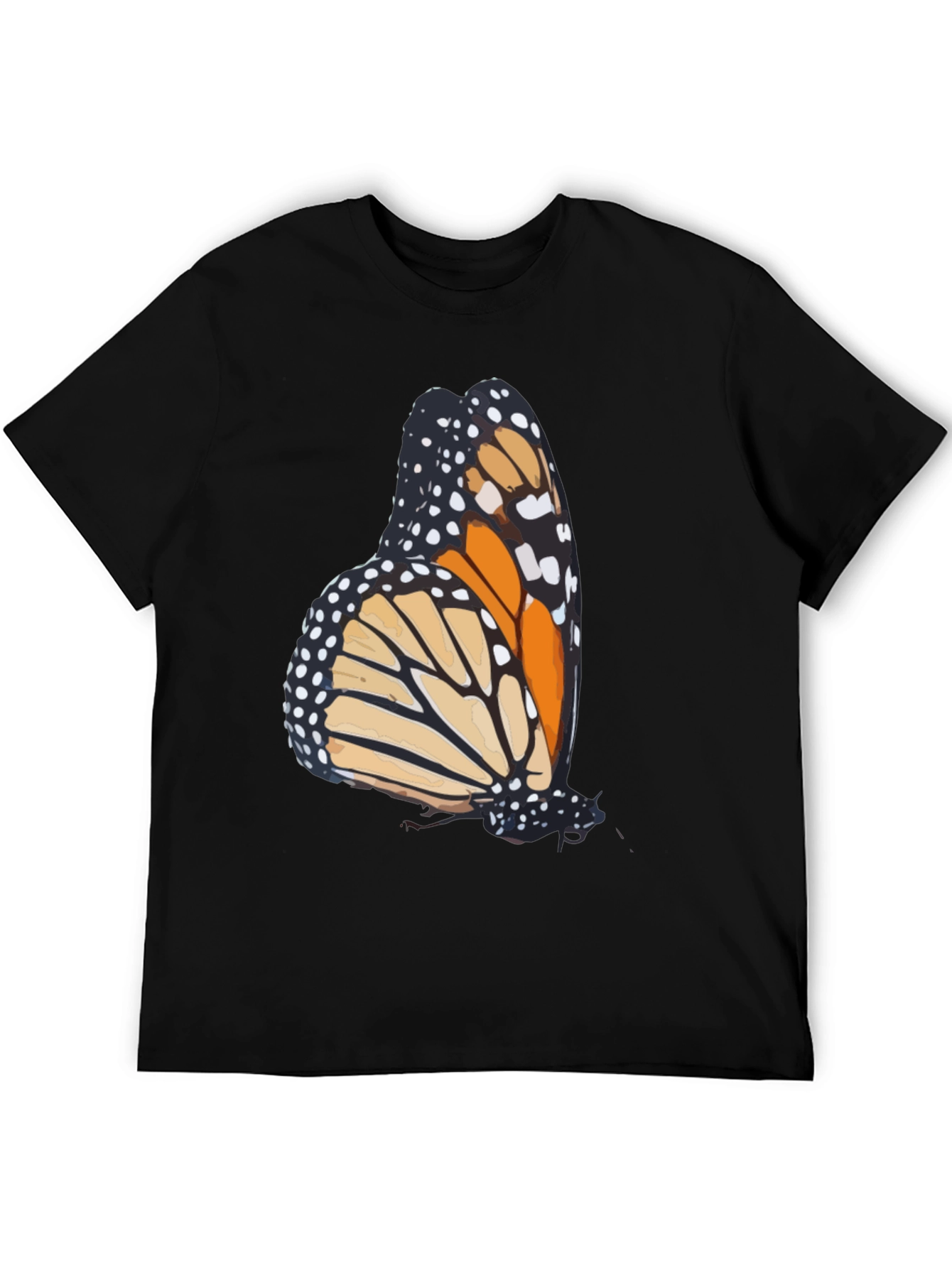 Butterfly Graphic Tee - Stylish Mens Black T-Shirt