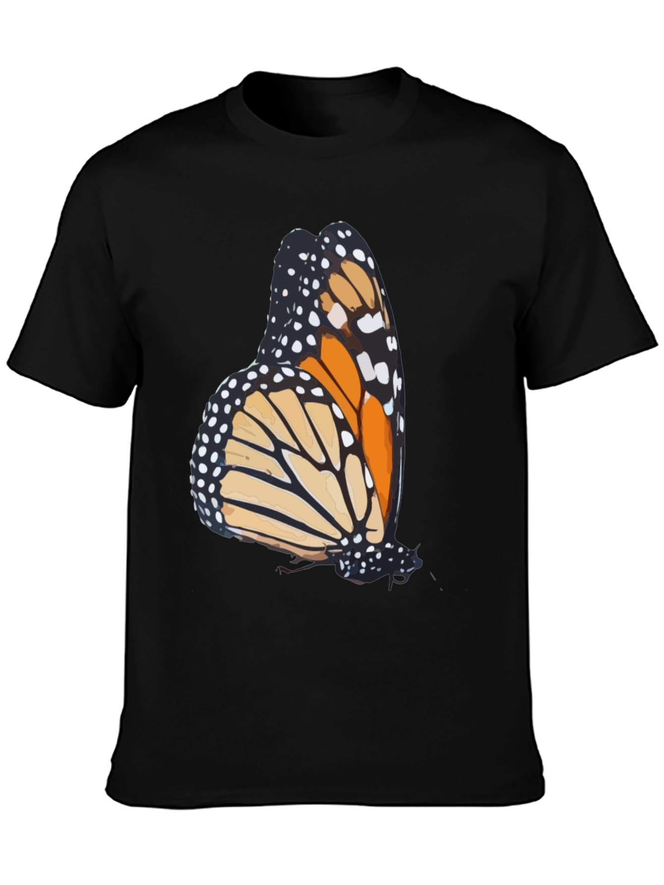 Butterfly Graphic Tee - Stylish Mens Black T-Shirt