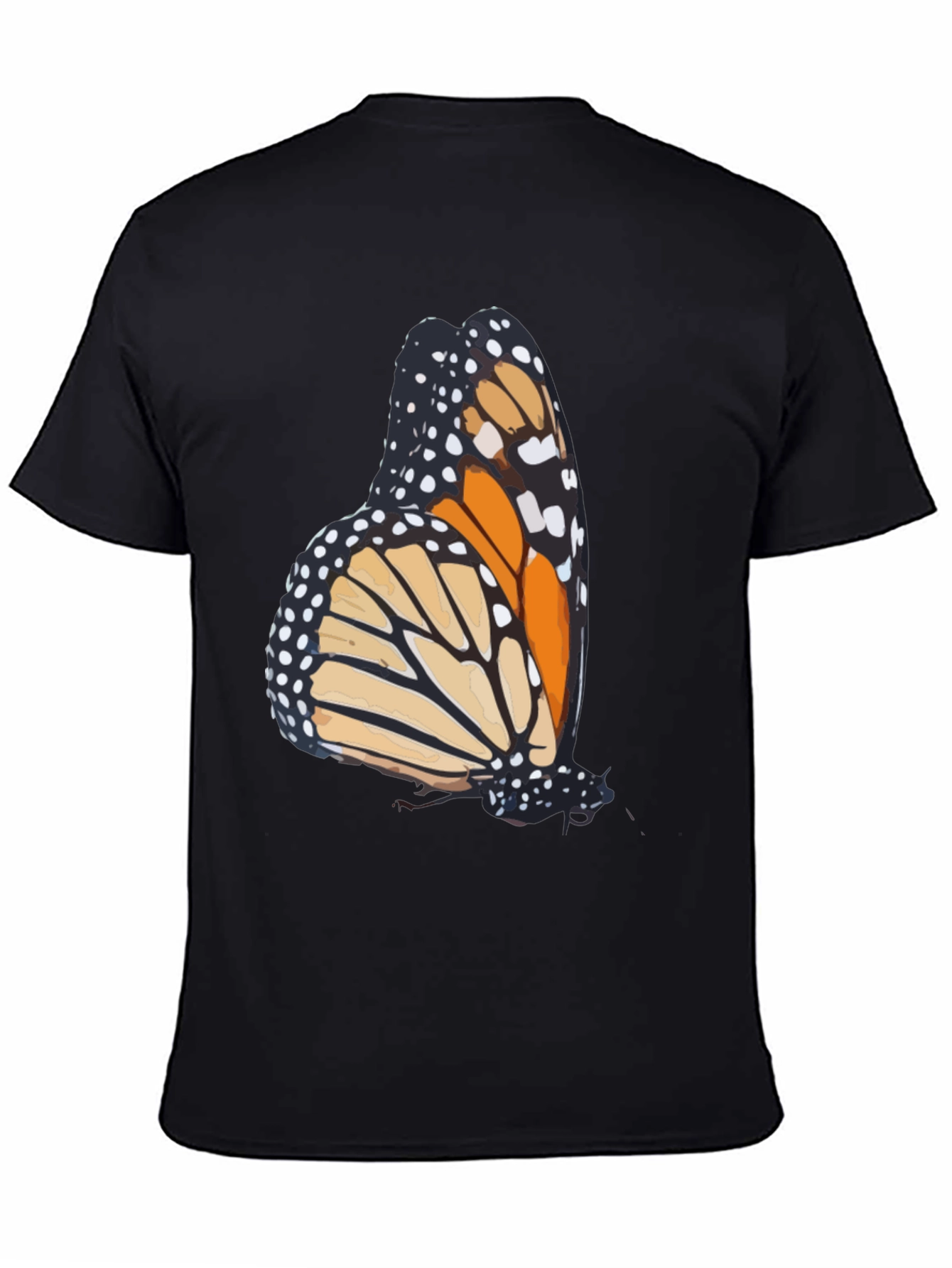 Butterfly Graphic Tee - Stylish Mens Black T-Shirt