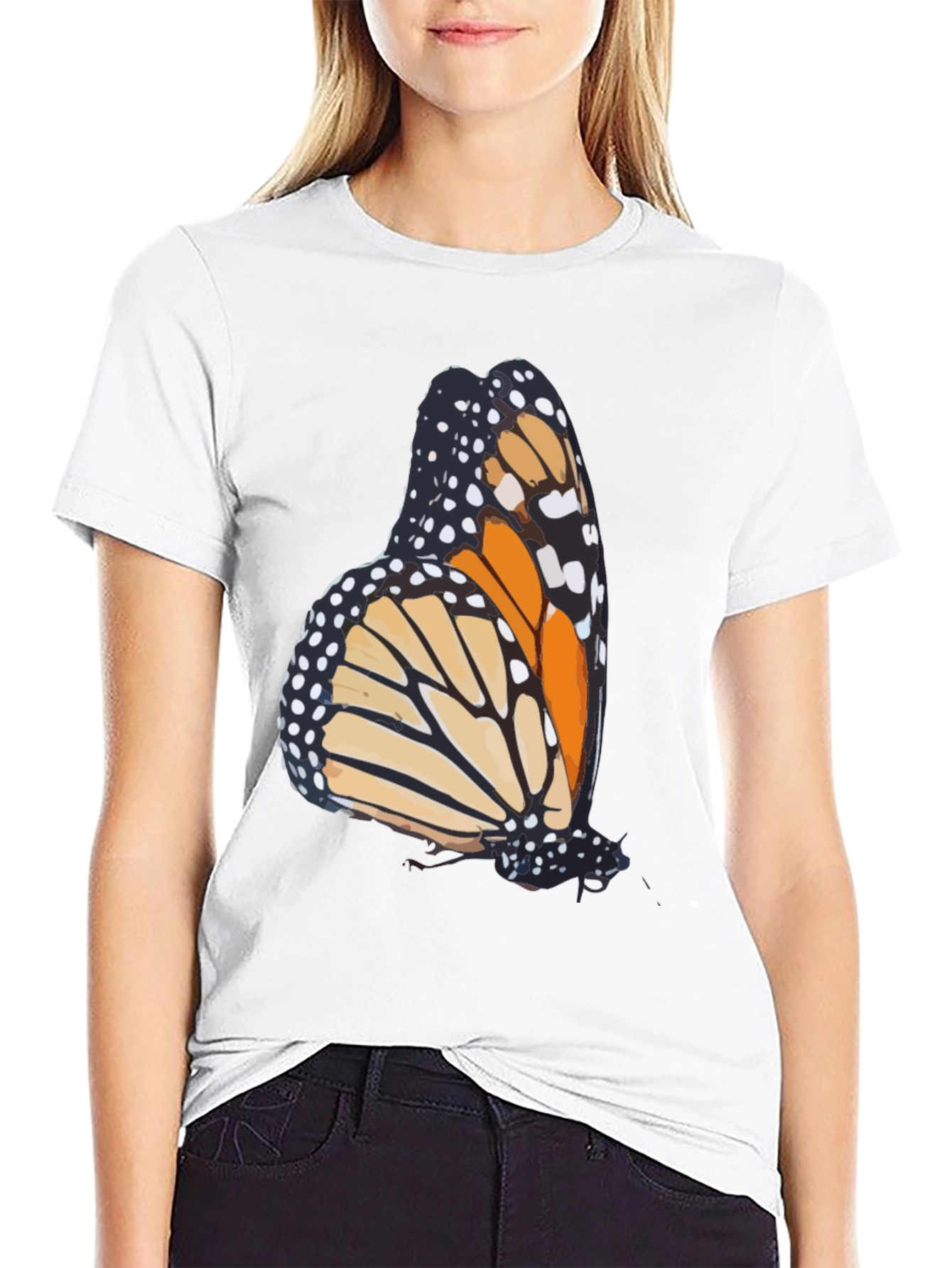 Butterfly Graphic Tee - Stylish Mens Black T-Shirt