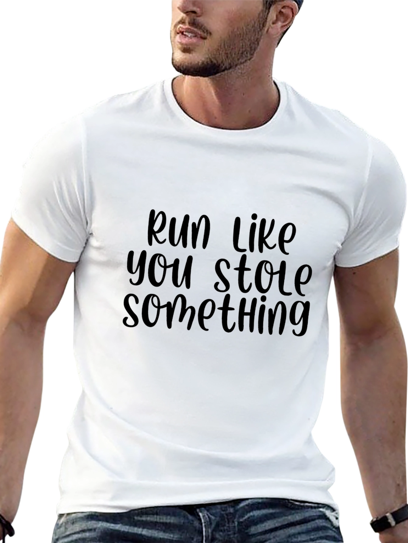 Run Like You Stole Something Black T-Shirt