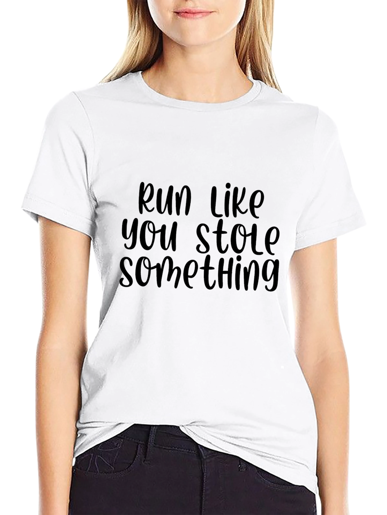 Run Like You Stole Something Black T-Shirt