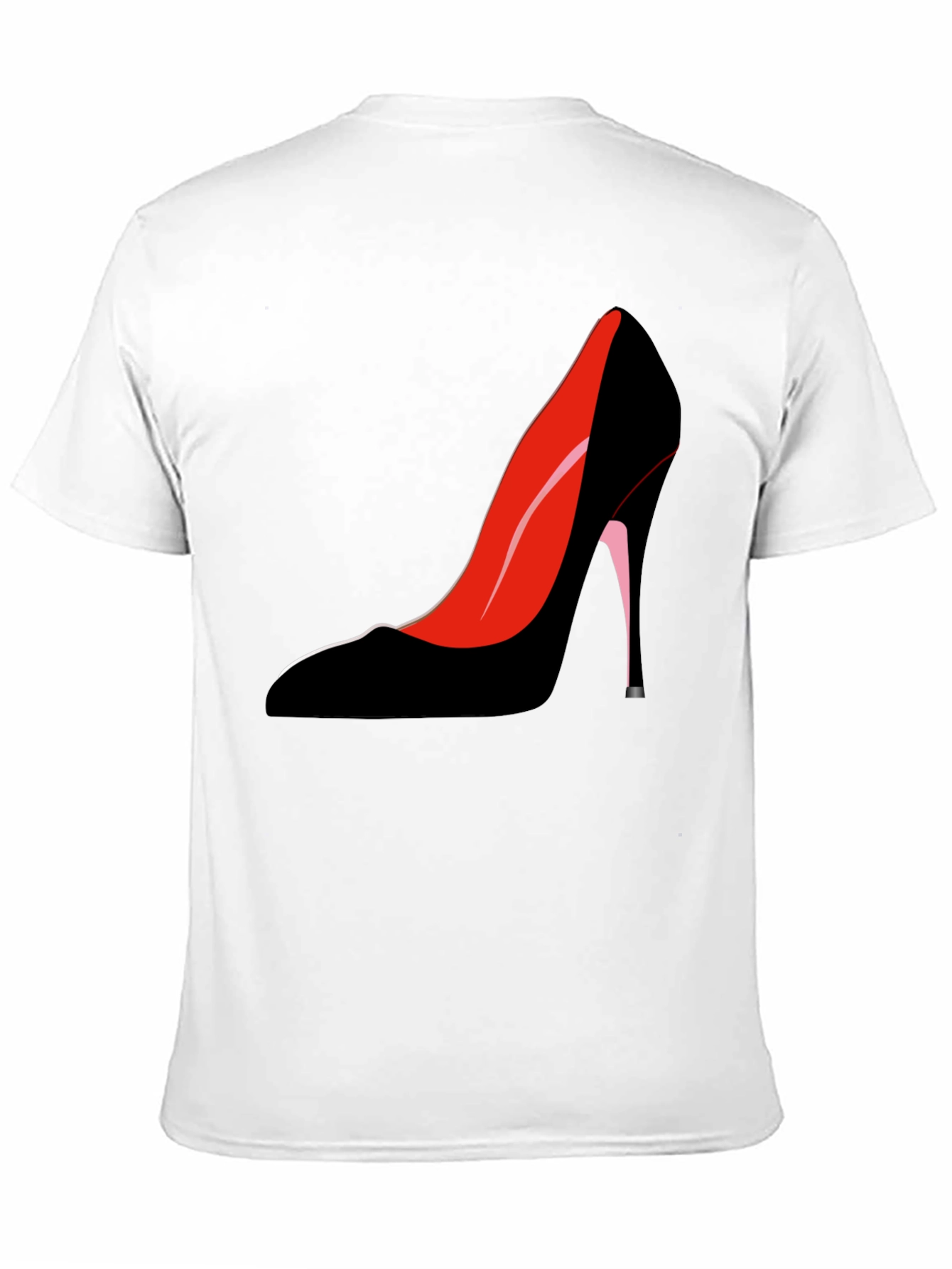 Stylish Heel Graphic Tee - Black