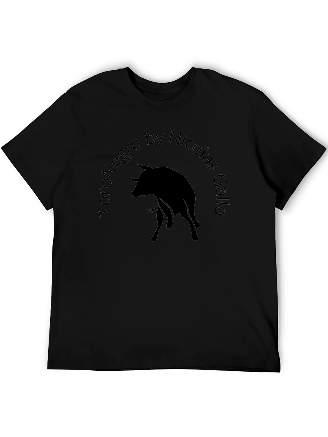 Toro Negro by Nicolas Gallo Black Graphic Tee