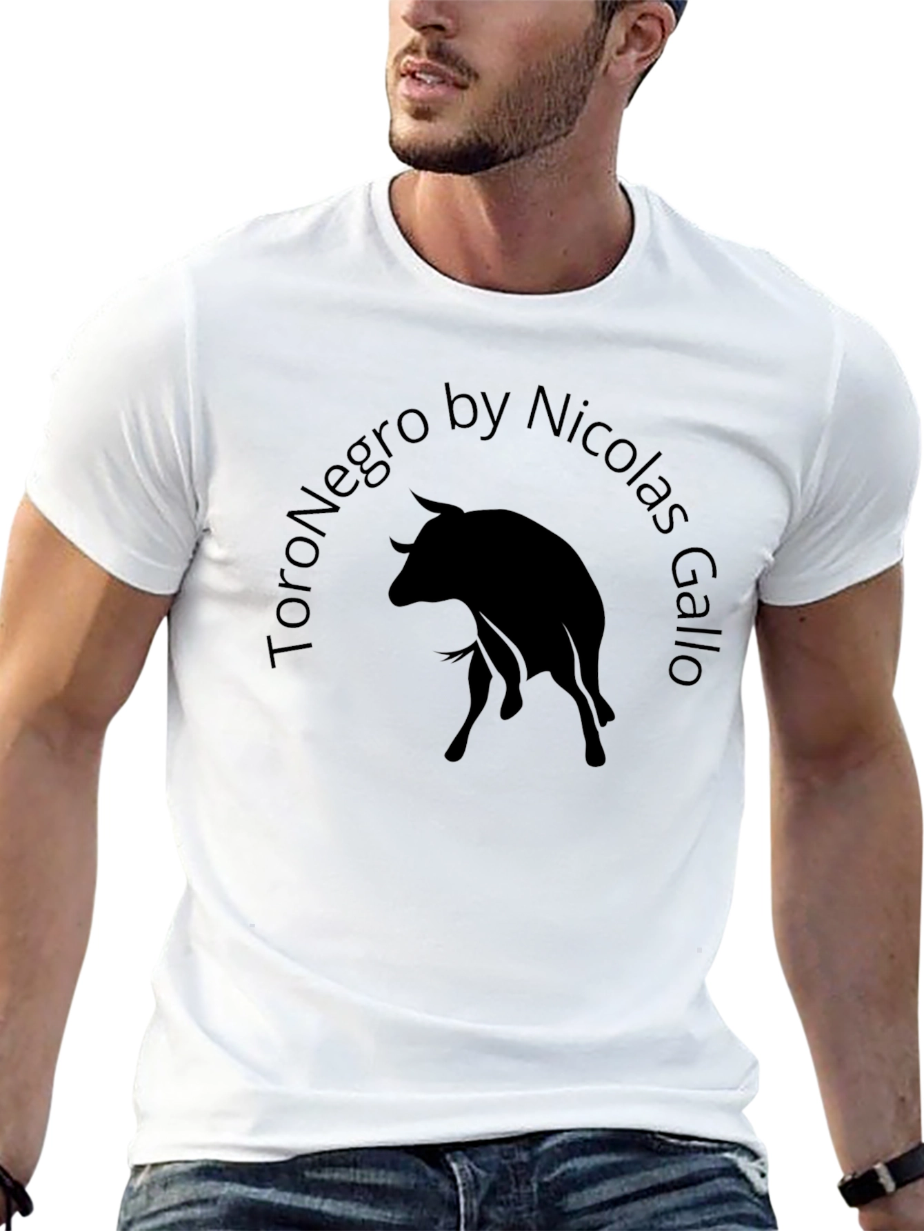 Toro Negro by Nicolas Gallo Black Graphic Tee